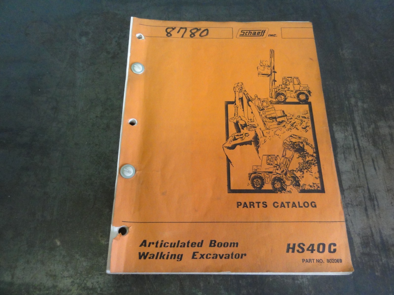 Schaeff Inc HS40C Articulated Boom Walking Excavator Parts Catalog Manual 802069