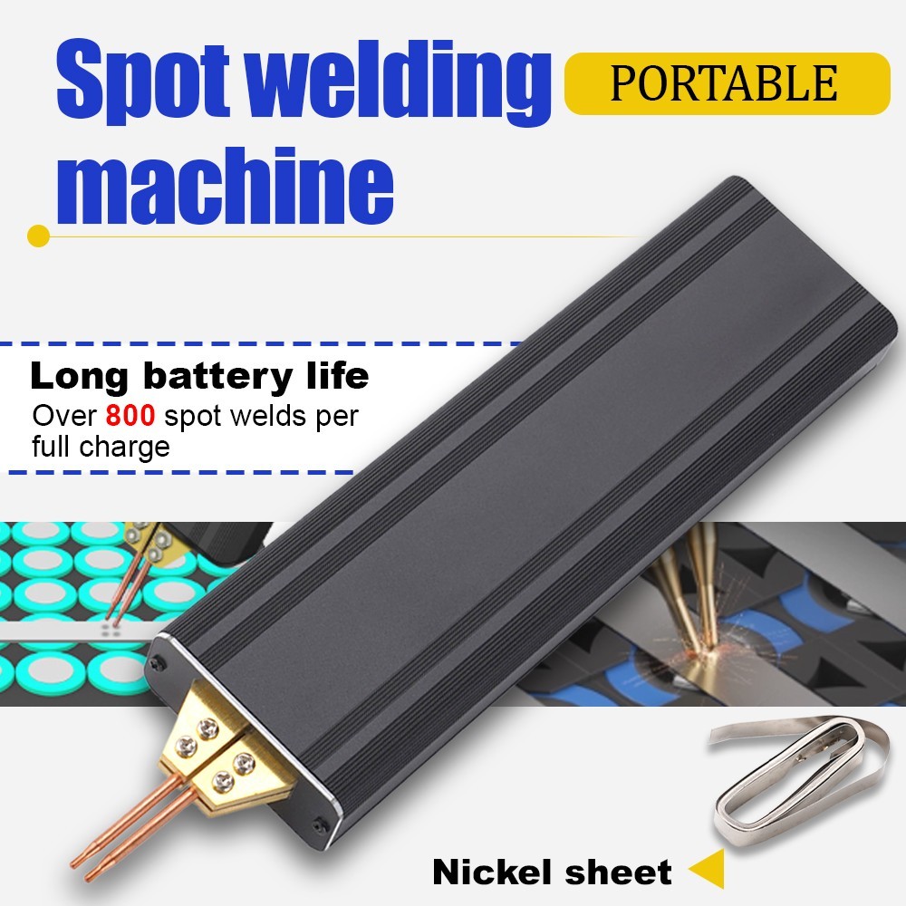 Battery Spot Welder Portable Spot Welding Machine Black For 18650 32650 Battery