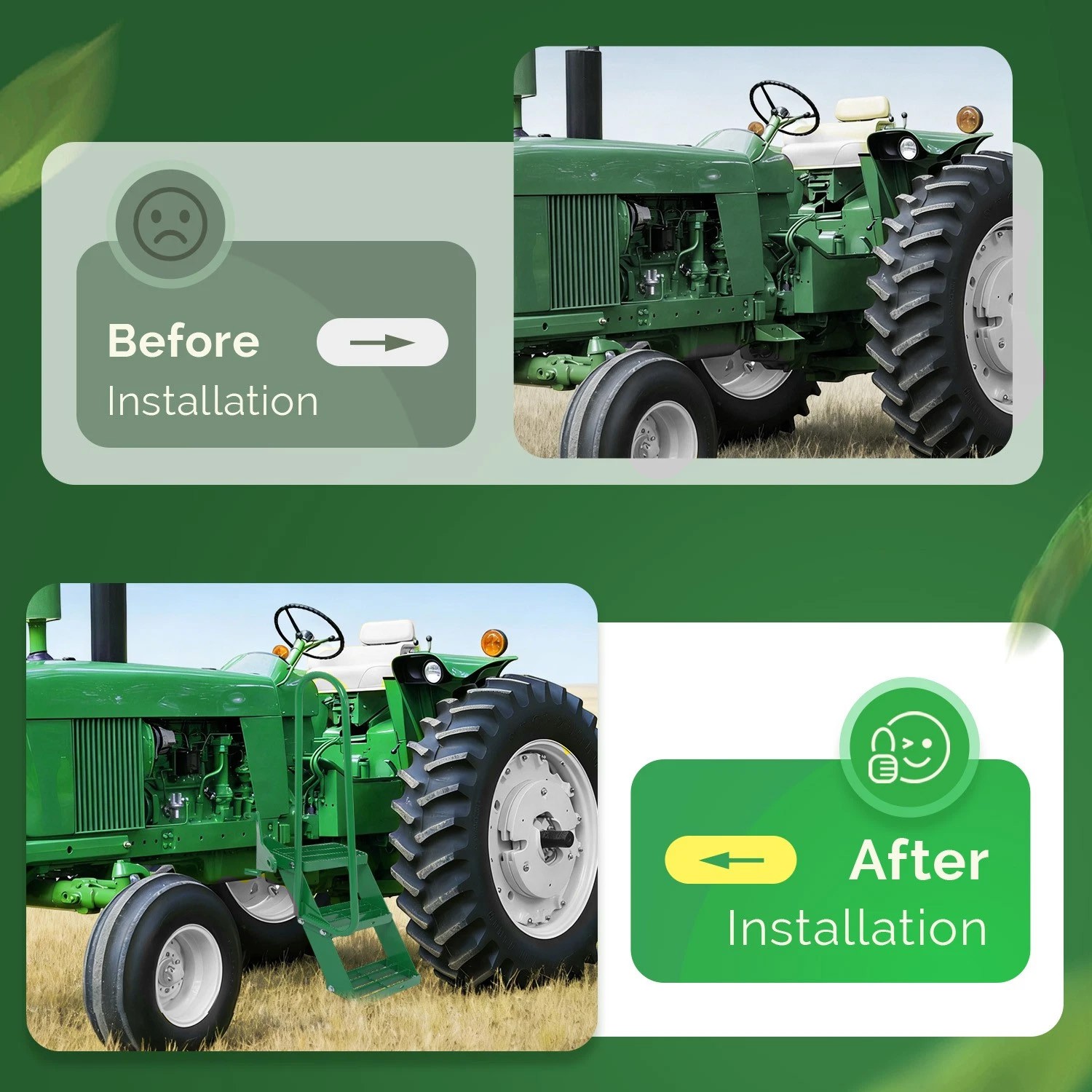 Steel Tractor Stair Step Kit Left Hand For John Deere 3010 3020 4000 4010 4020