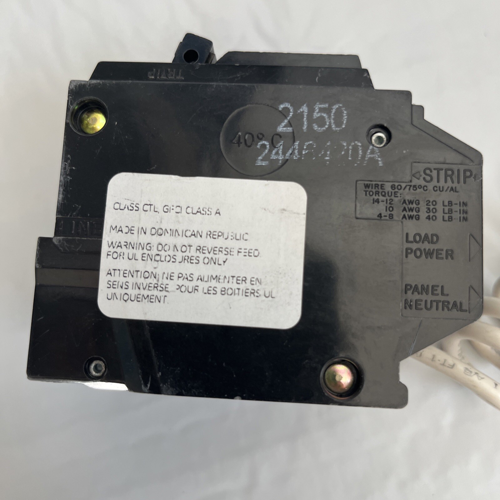 GE 50 Amp 240-Volts Double Pole Ground Fault Breaker with Self-Test