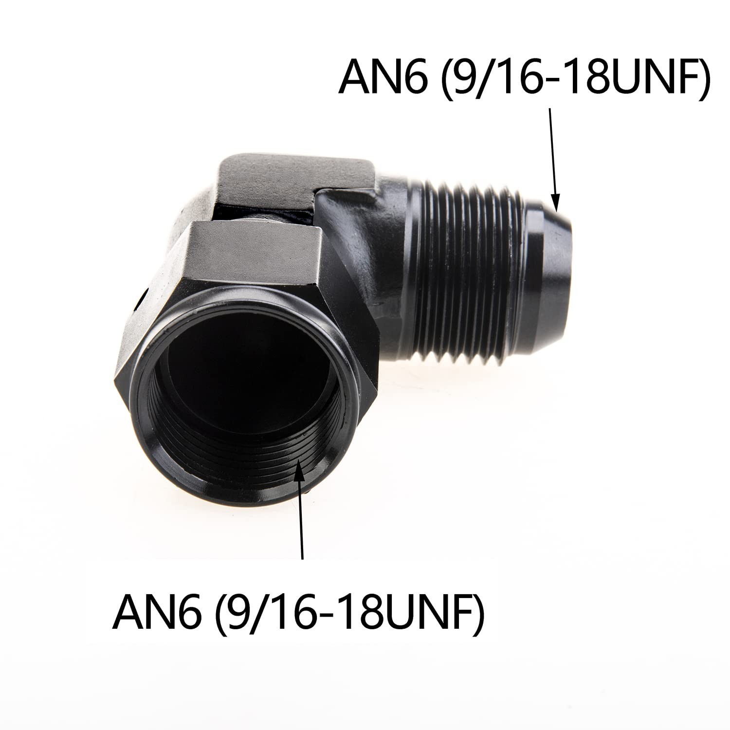6AN Female to 6AN Male Flare 90 Degree Swivel Hose Fitting Adapter Aluminium …