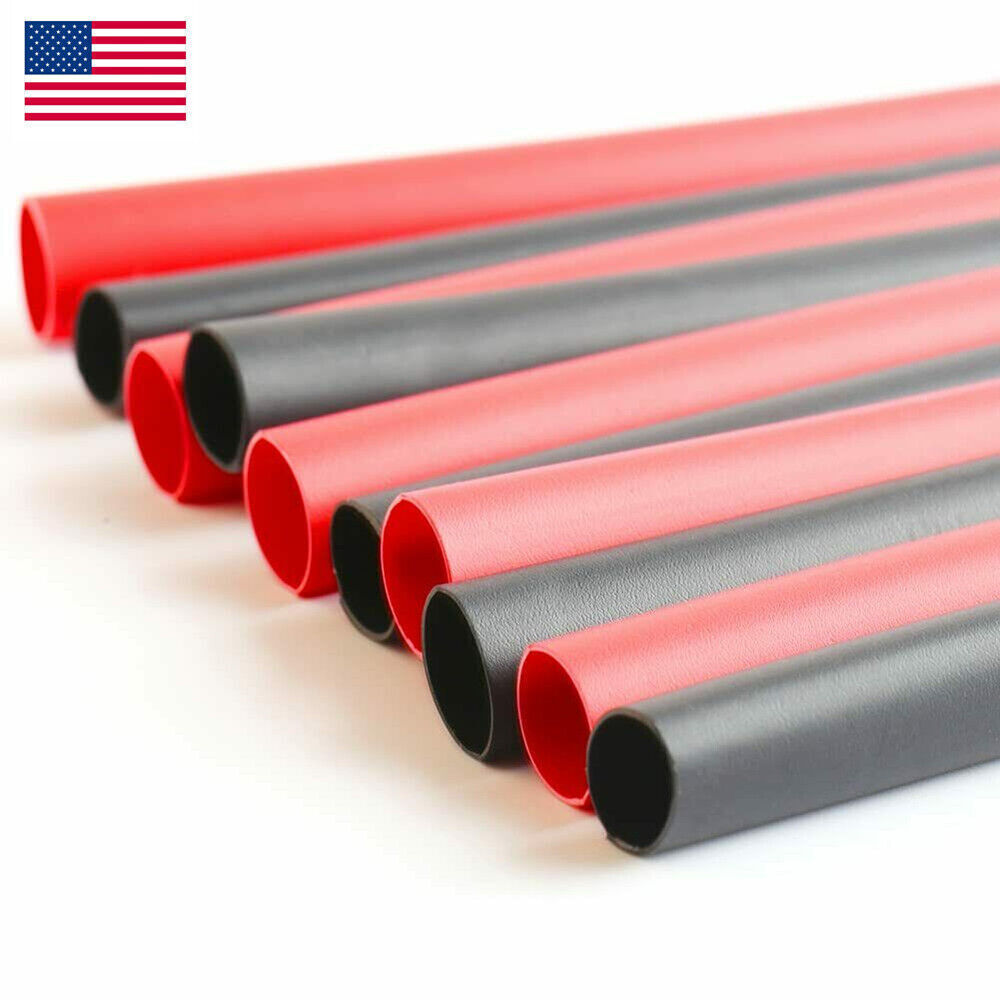 Black+Red Heat Shrink Tubing 3:1 Wire Insulation Cable Sleeve Wrap Marine Grade