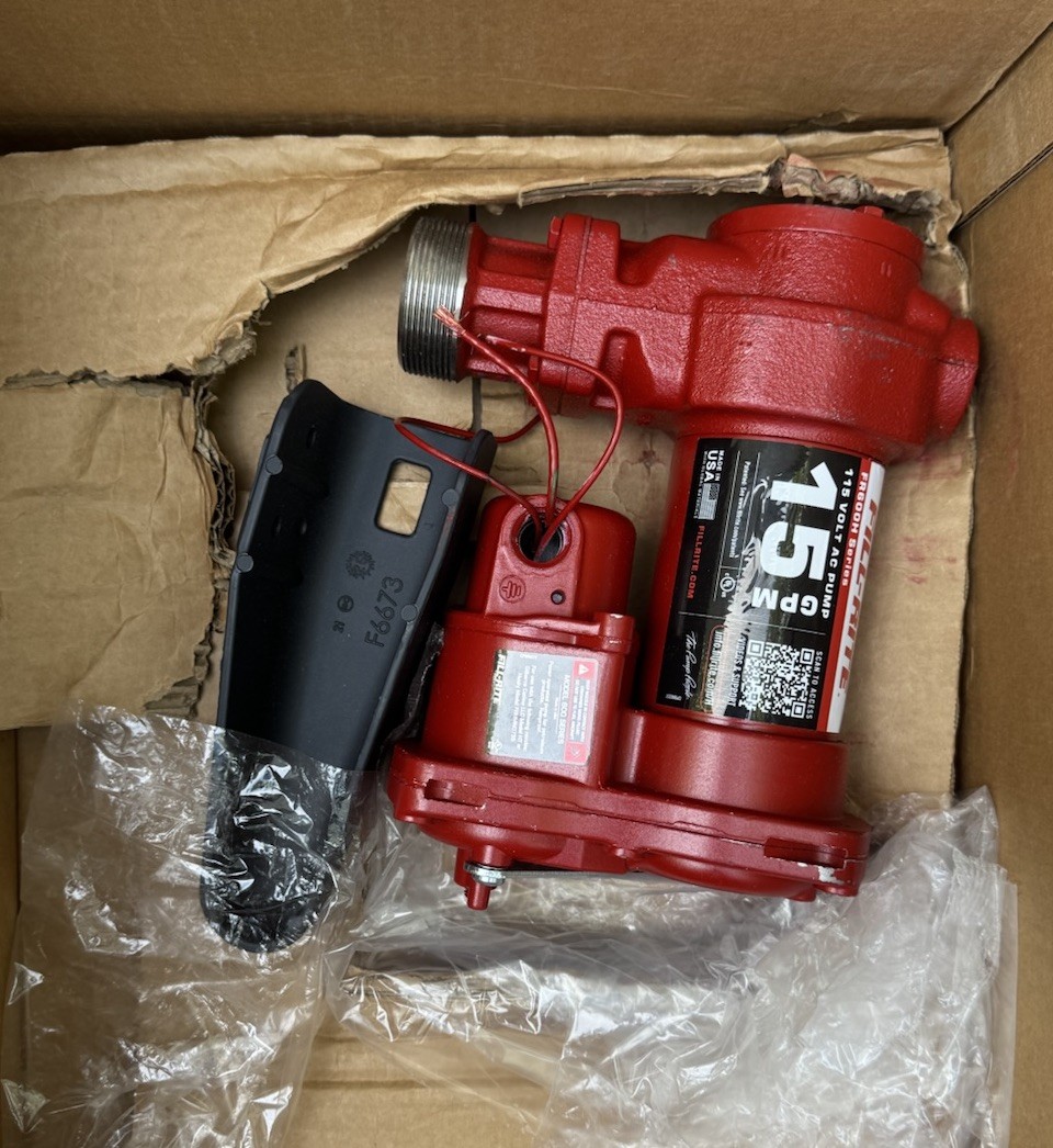 Fill-Rite FR610HA Fuel Transfer Pump, 115V AC, 15 GPM Max. Flow Rate 1/6 Hp