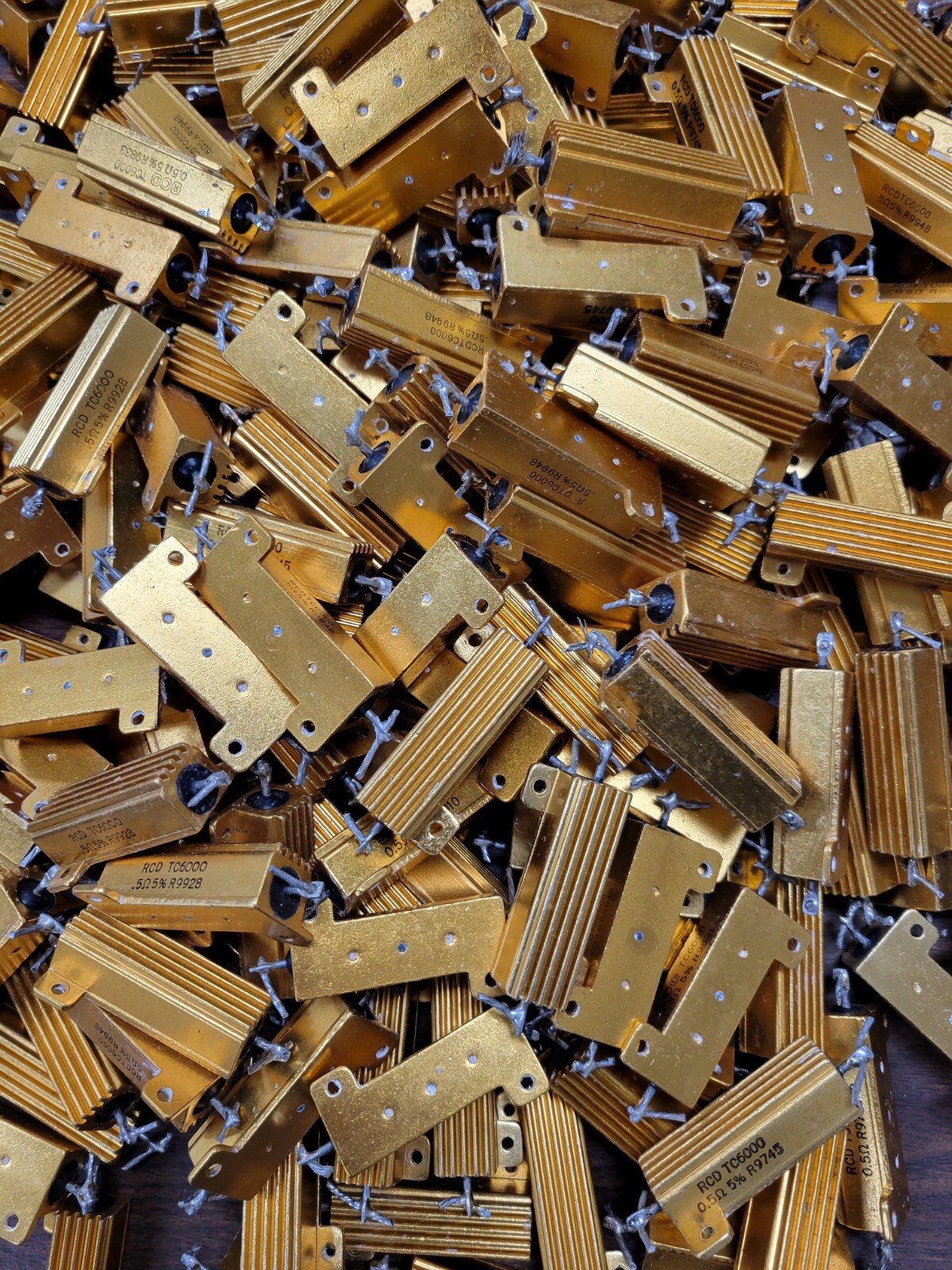 Resistors .5 OHM 50 Watt 5% RCD TC6000 (10PCS) USED TESTED ALUMINUM HOUSING type
