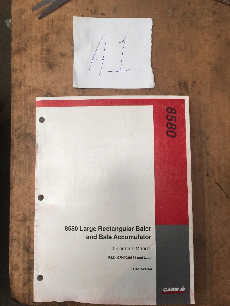CASE IH 8580 LARGE RECTANGULAR BALER OPERATOR’S MANUAL NOS OEM