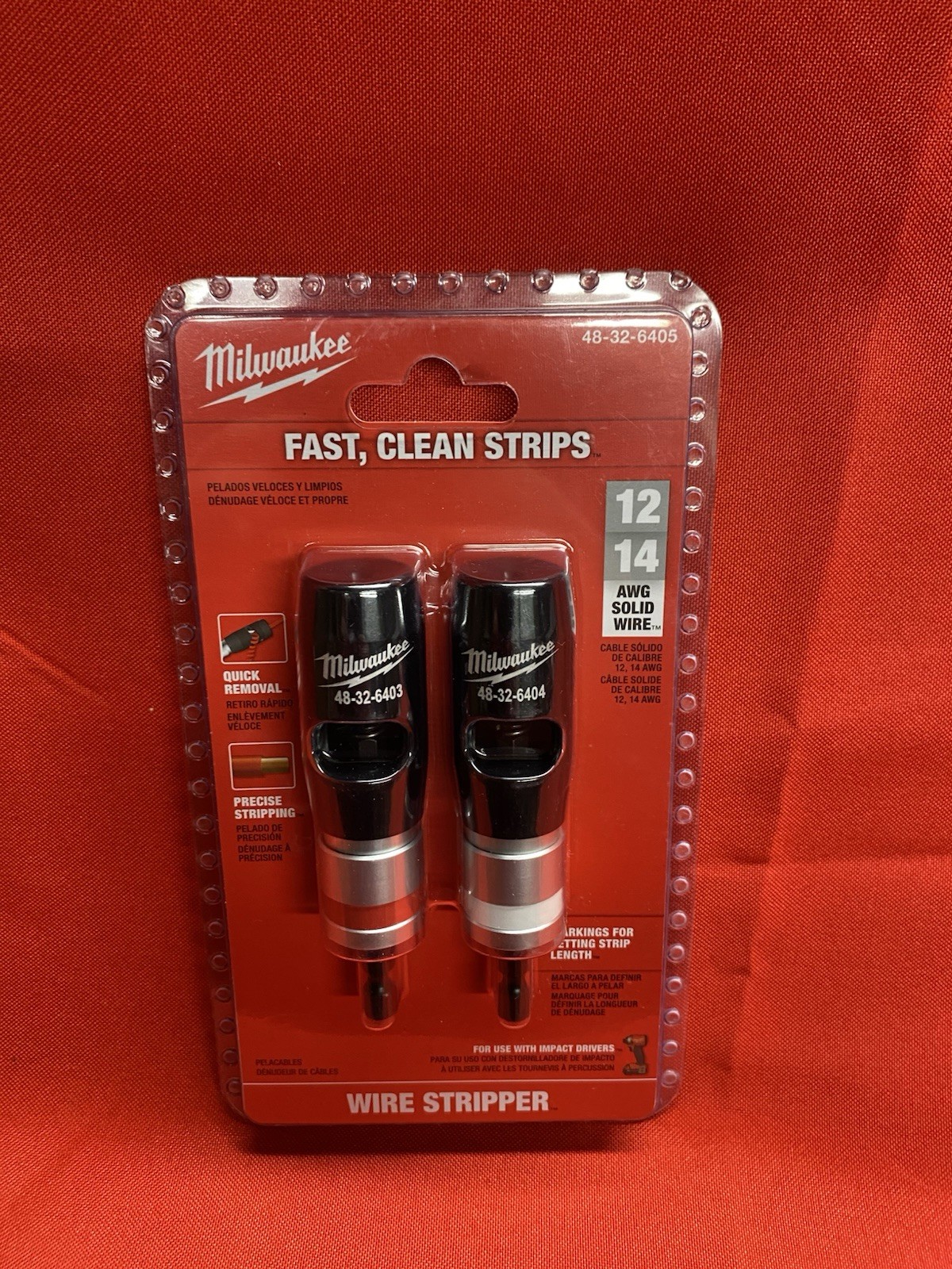 Milwaukee 48-32-6405 Solid AWG Wire Stripper Set 2-Piece (12 & 14 AWG)
