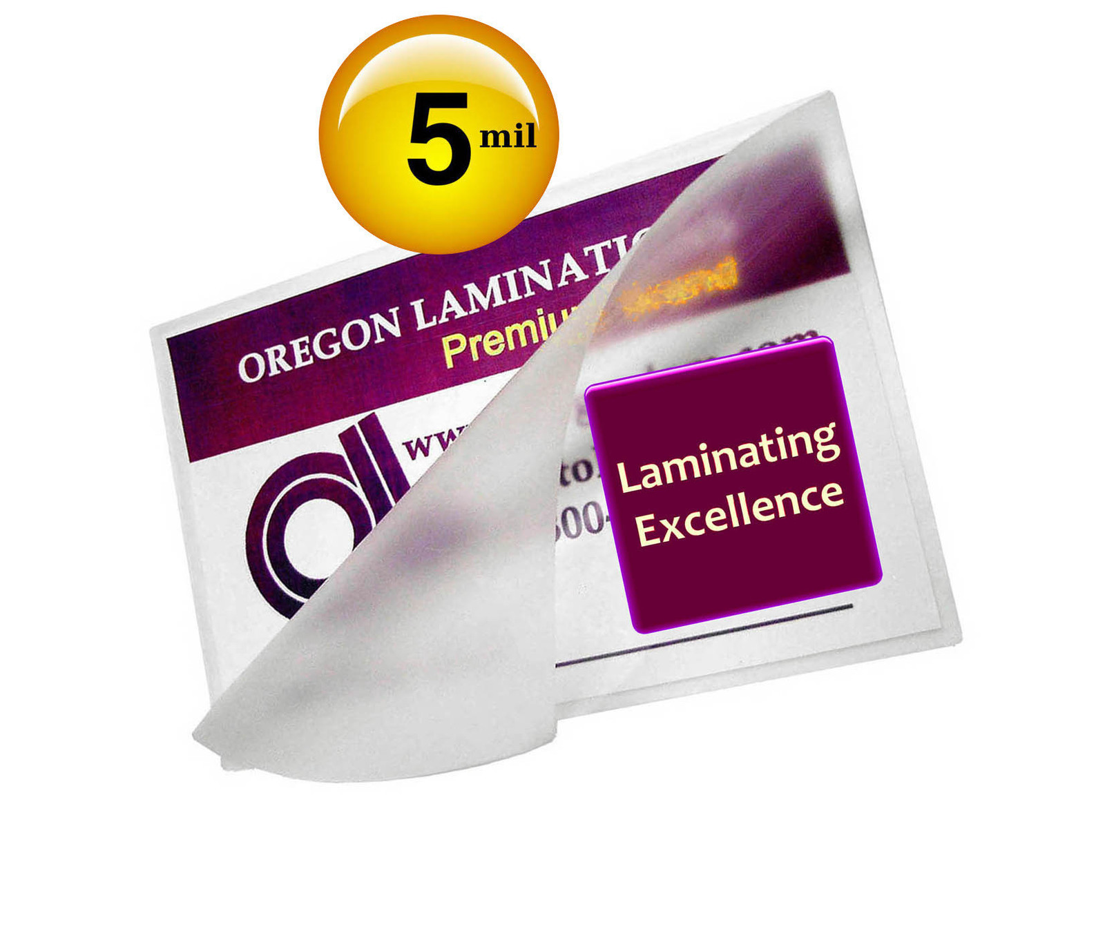 [500] 5 Mil Hot Laminating Pouches for 15-Up Cards 2-3/8 X 3-1/4 Clear