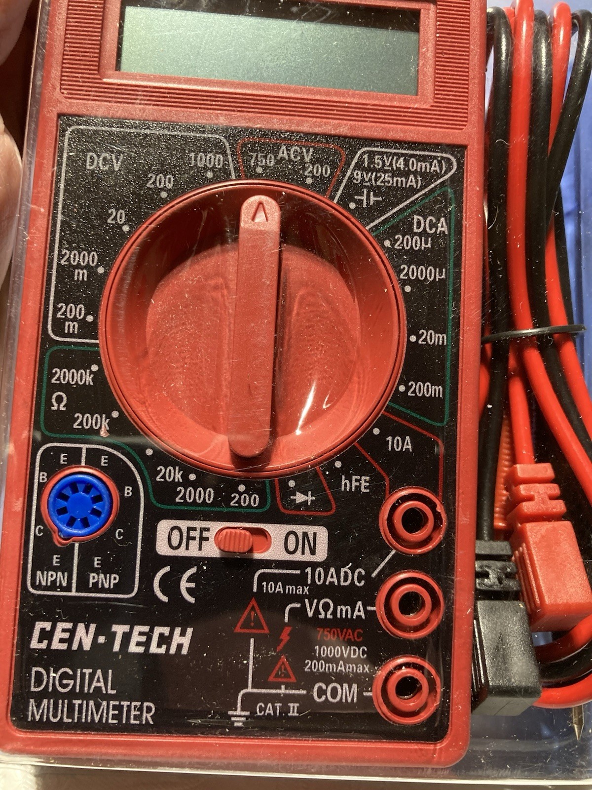 Cen-Tech 7 Function Digital Multimeter Tester Multi-tester NIB AC/DC volt #98025