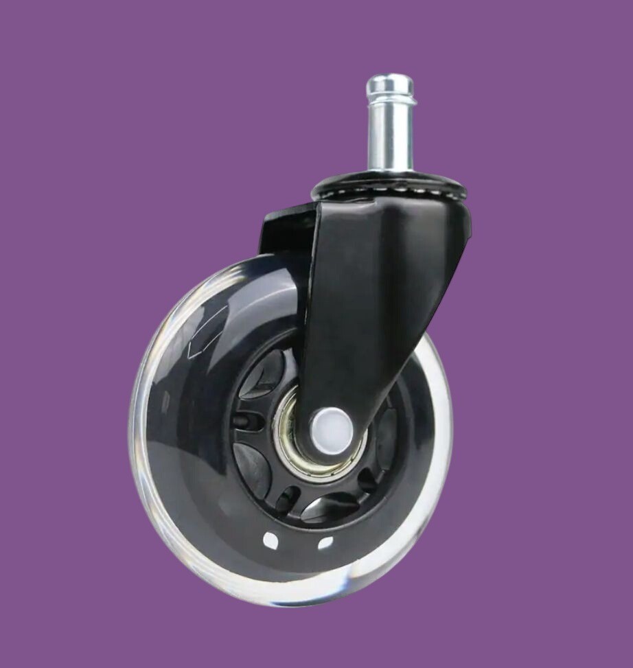 Everbuilt Black 3-Inch Rollerblade Office Chair Caster Wheel Replacement Quiet