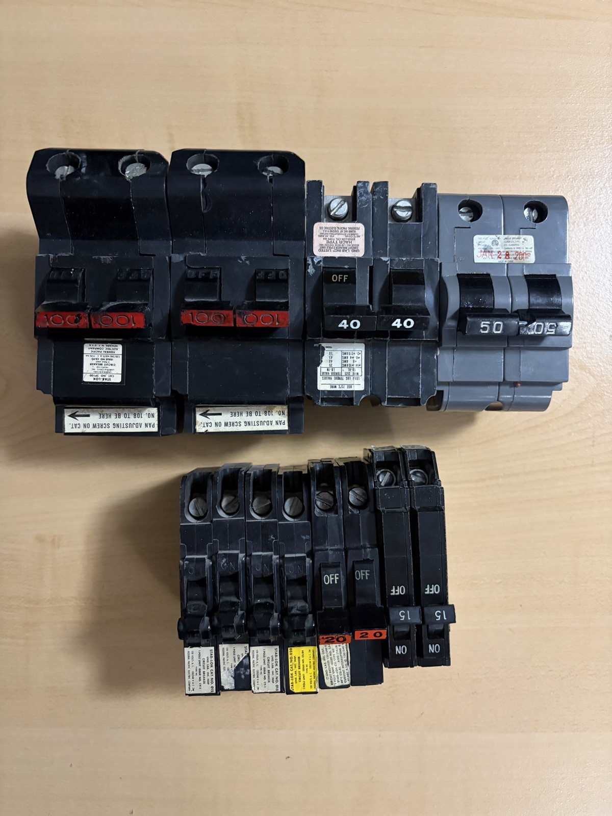 FEDERAL PACIFIC American NA2100 2 Pole 100A STAB LOK FPE and Mix Breakers