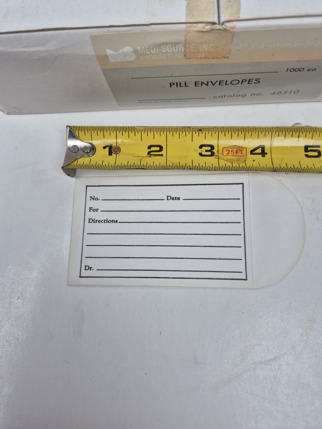 Printed Pill Envelope 3.5″ x 2.5″ 1000 Pack Made In Hong Kong Cat No. 48510