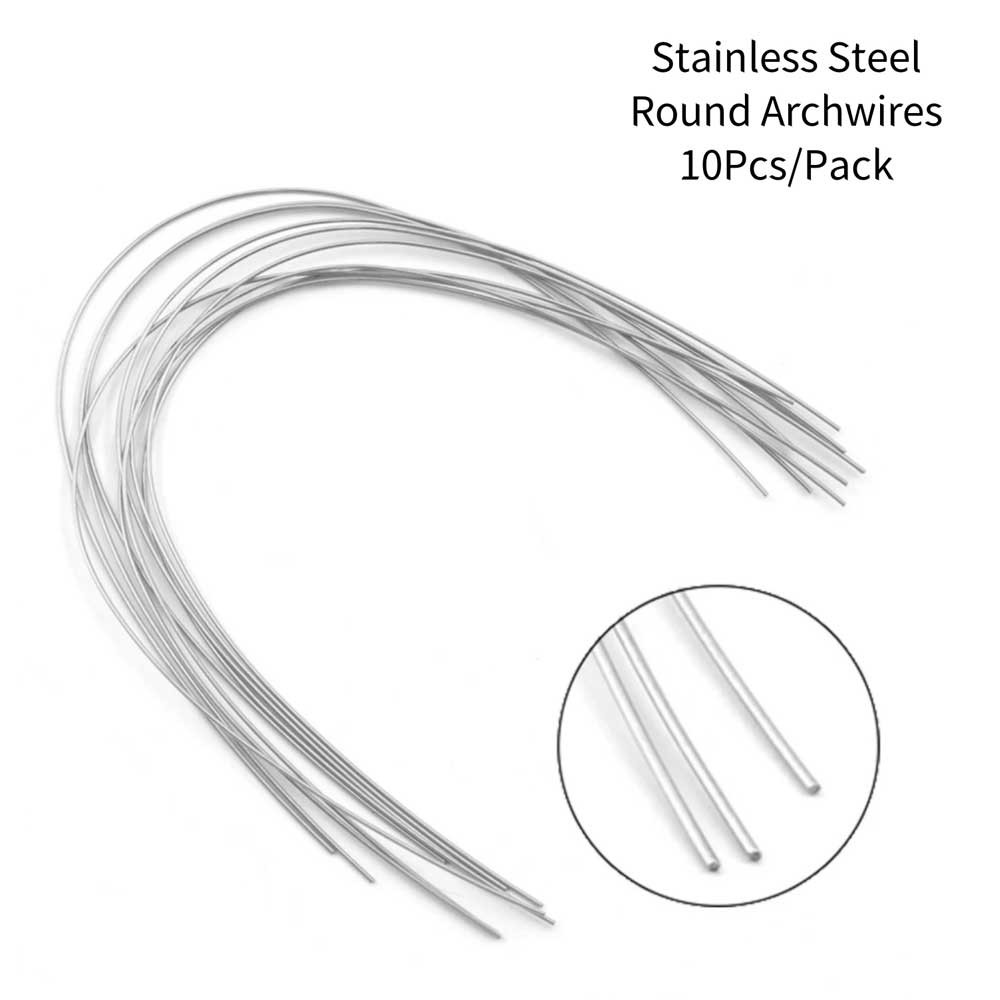 Dental Orthodontic Stainless Steel Round Arch Wire Ovoid Form 50 packs