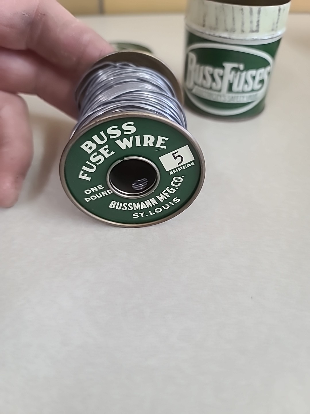 Vintage Bussmann 5 Amp Spool Of Buss Fuse Almost Full 15 Ounces