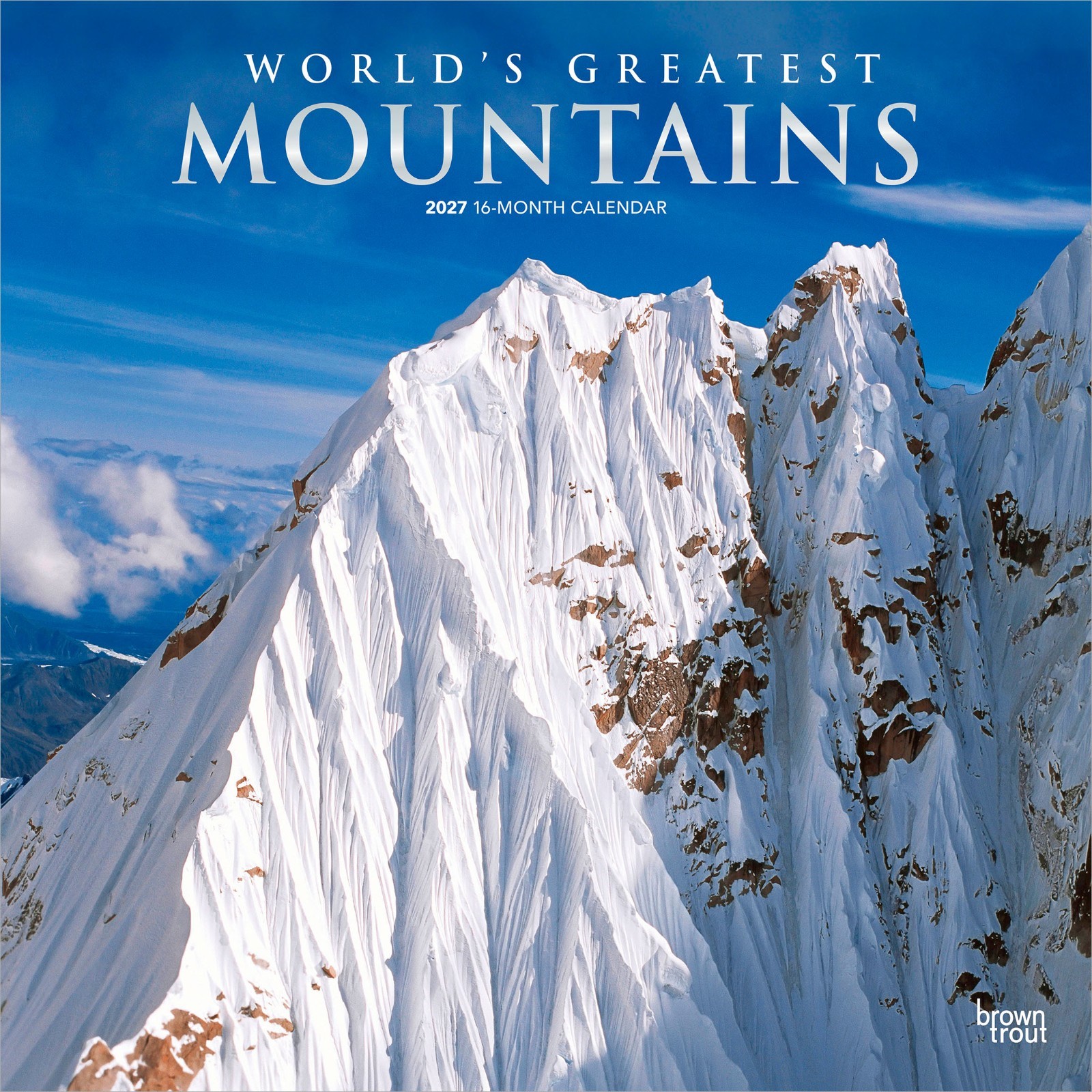 World’s Greatest Mountains | 2027 12×24″ (Hanging) Monthly Wall Calendar