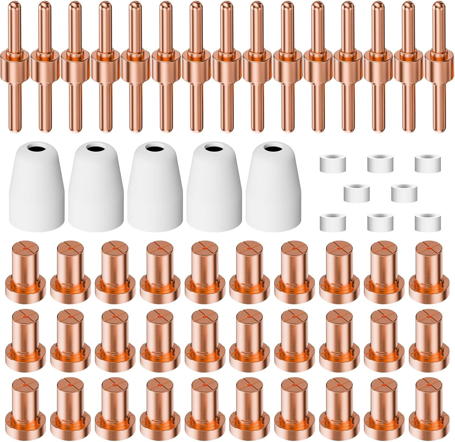 60PCS PT31 Plasma Cutter Consumables Kit Nozzles Electrodes for CUT 40 50