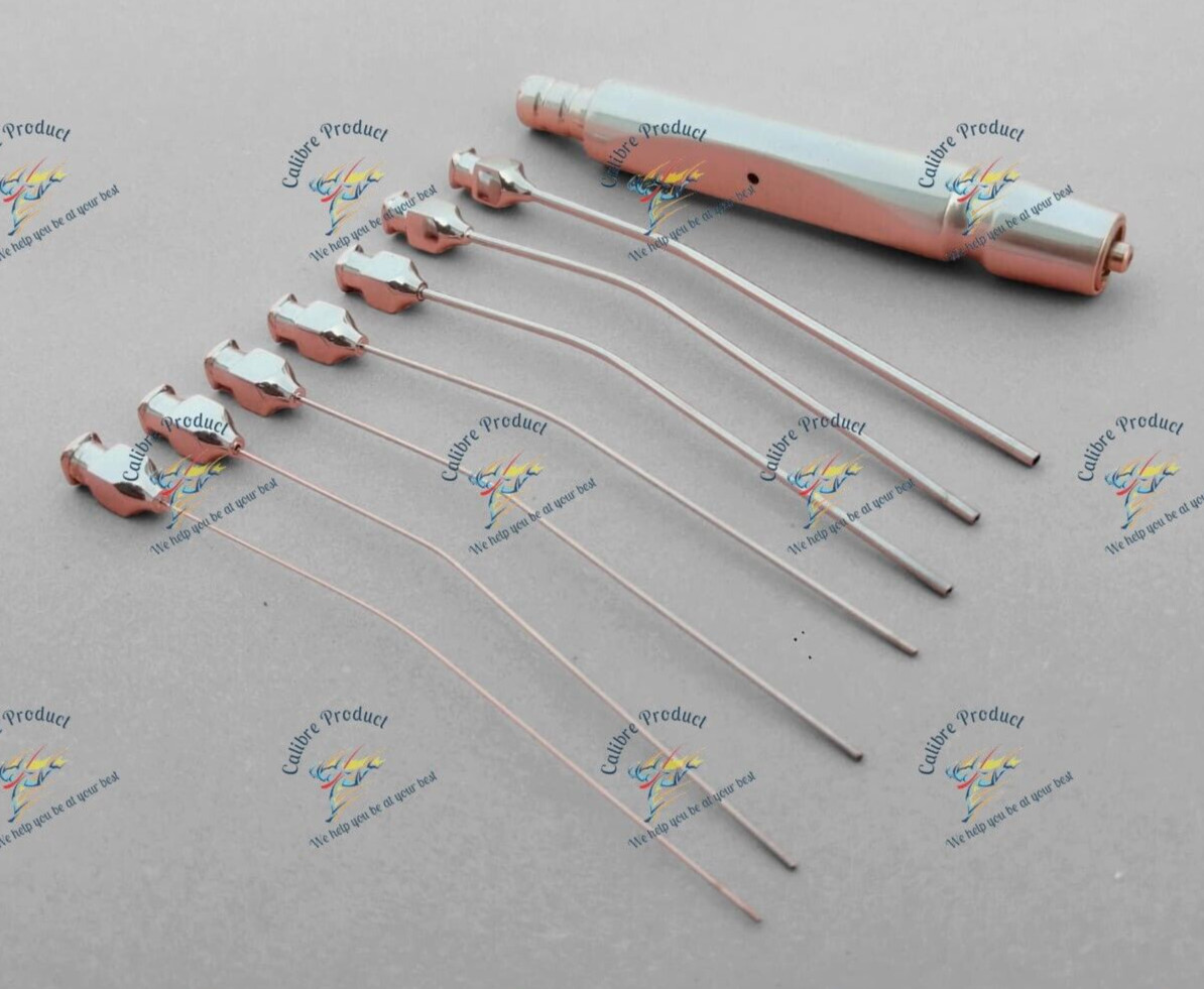 Nasal Ent Tympanoplasty Suction Tubes With Luer Lock Handle Surgical Instruments
