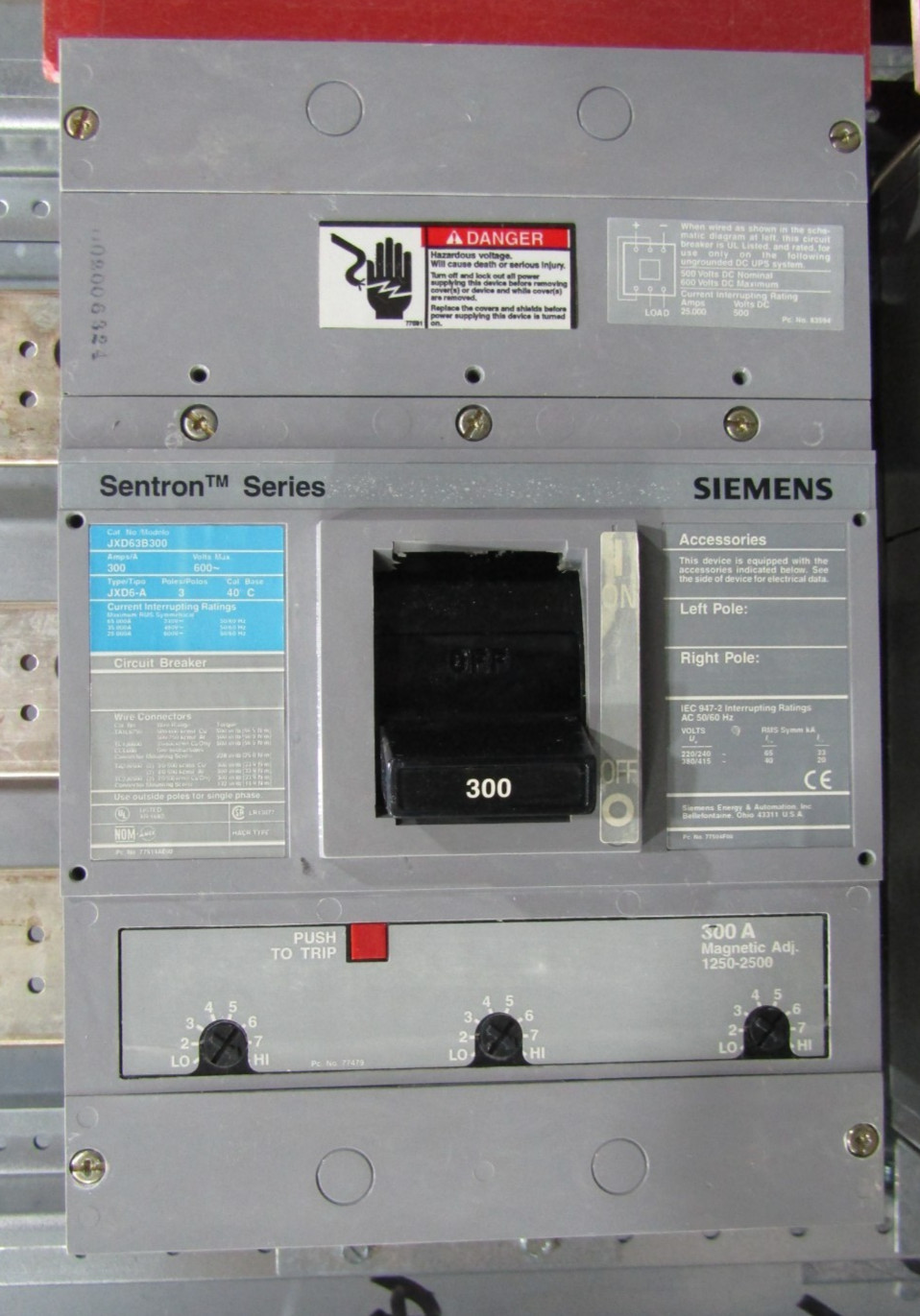 😏SIEMENS 600 AMP MAIN LUG PANELBOARD 480Y/277 VAC 3∅ 4W 6 CIRCUIT S4E75ML600DTS