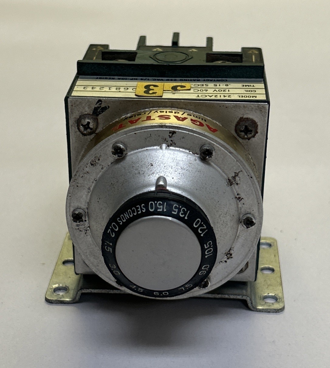 AGASTAT,2412ACT,TIMING RELAY .8-15 SECONDS