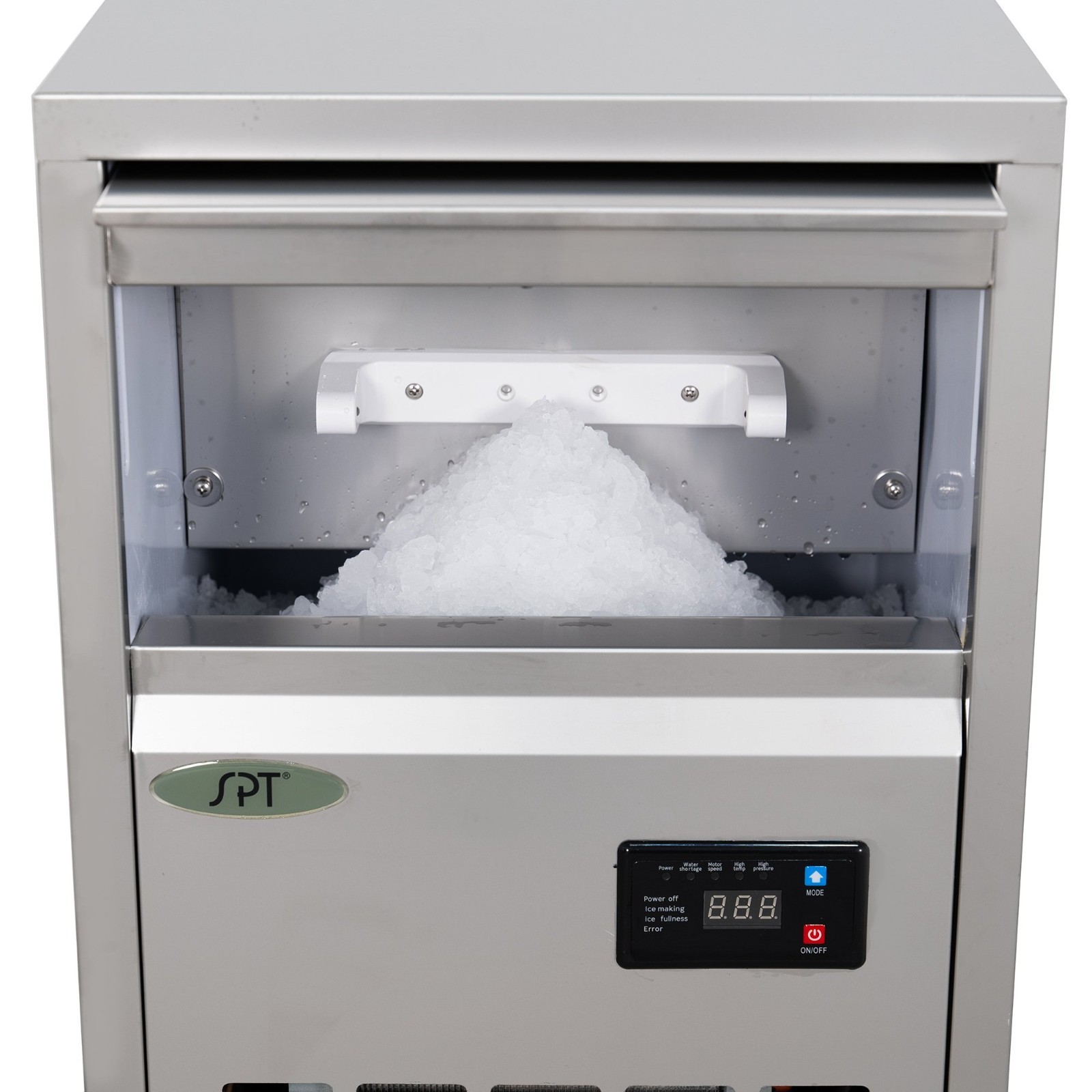 SPT SZB‑42 Automatic Flake Ice Maker, 88 lbs/day, Stainless Steel, Water Filter