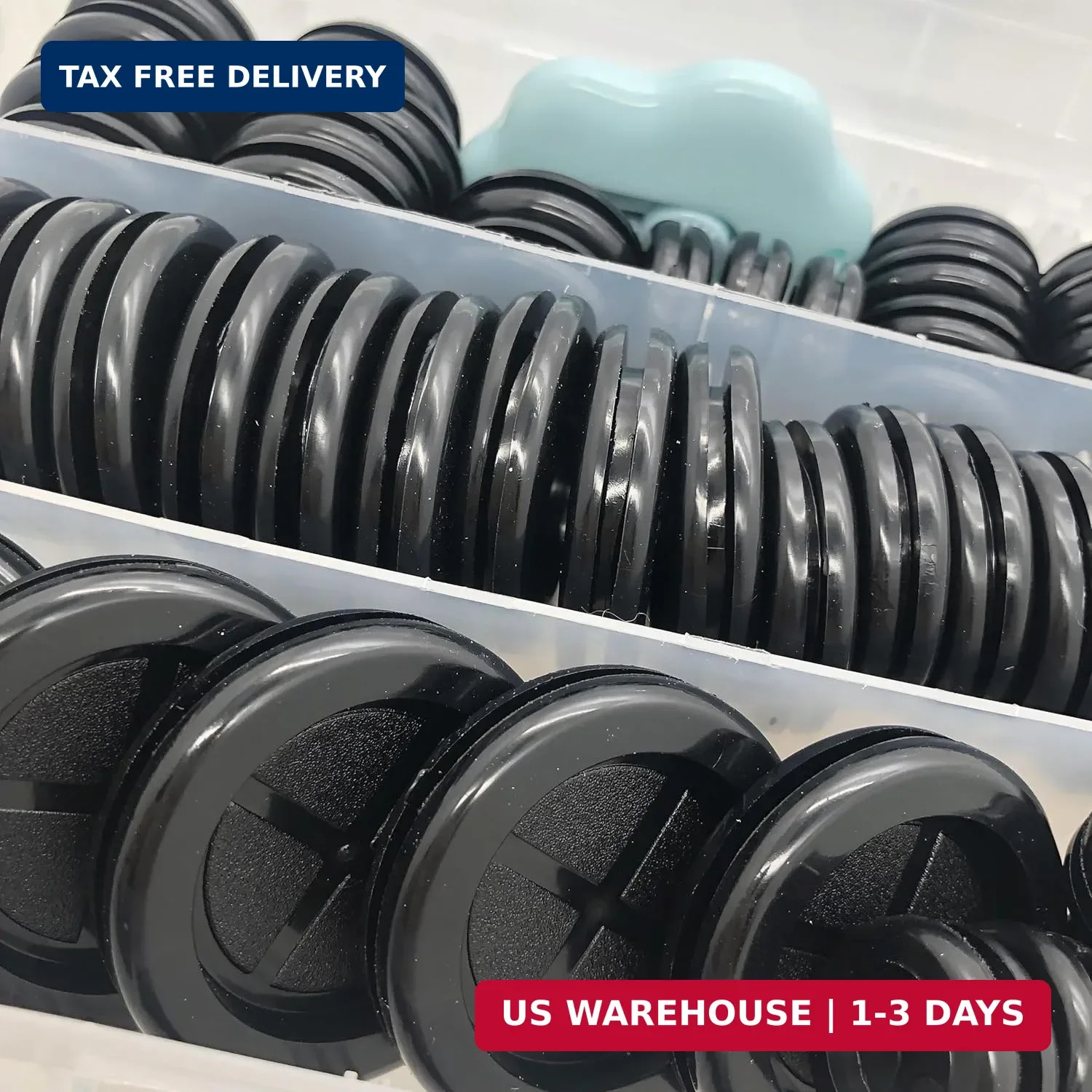 65Pcs Round Rubber Grommets kit 6 Sizes Double Sided Rubber Grommets for Wiring