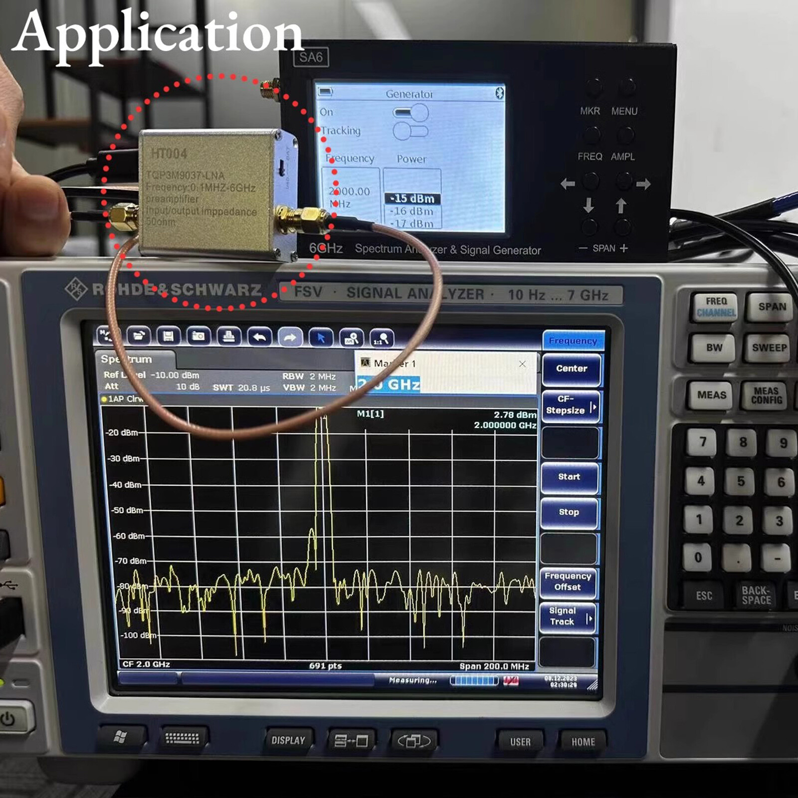 100K-6GHz HT004 Full Band Low Noise Amplifier 20dB High Gain Power Preamplifier.