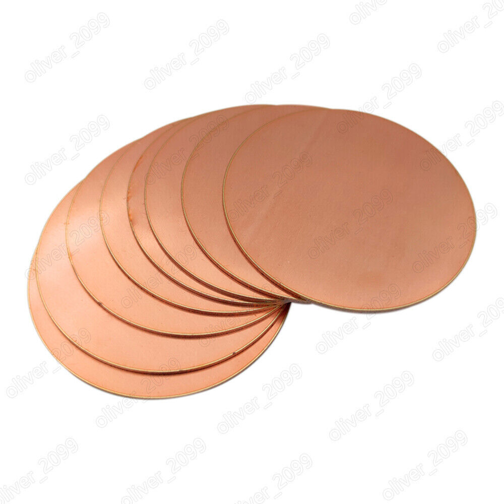 Pure copper Cu Metal Sheet Round Copper Sheet Solid Copper Disc Select Size