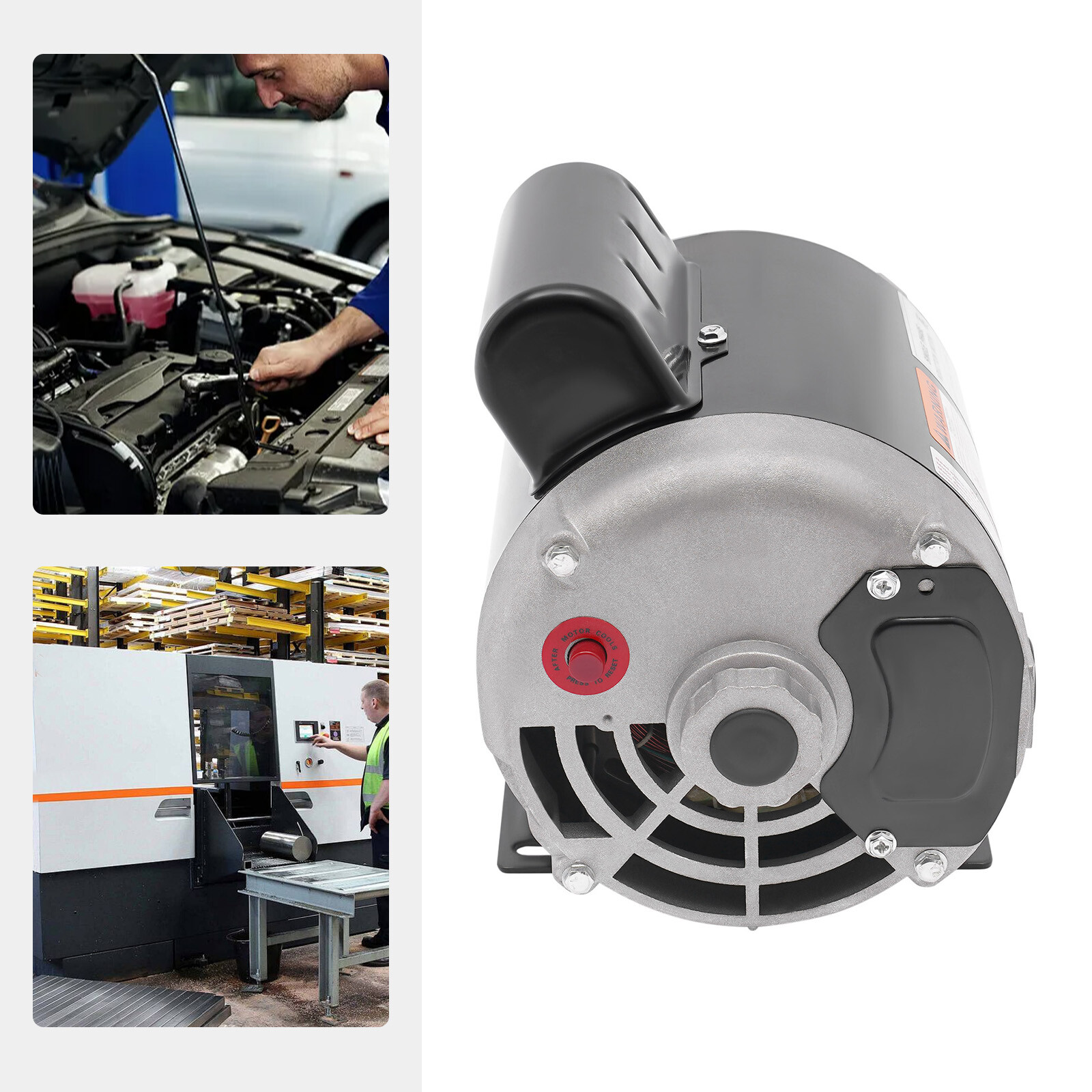 1/2HP Electric Motor 3450RPM General Purpose Single Phase Motor 115V/230V 104℉