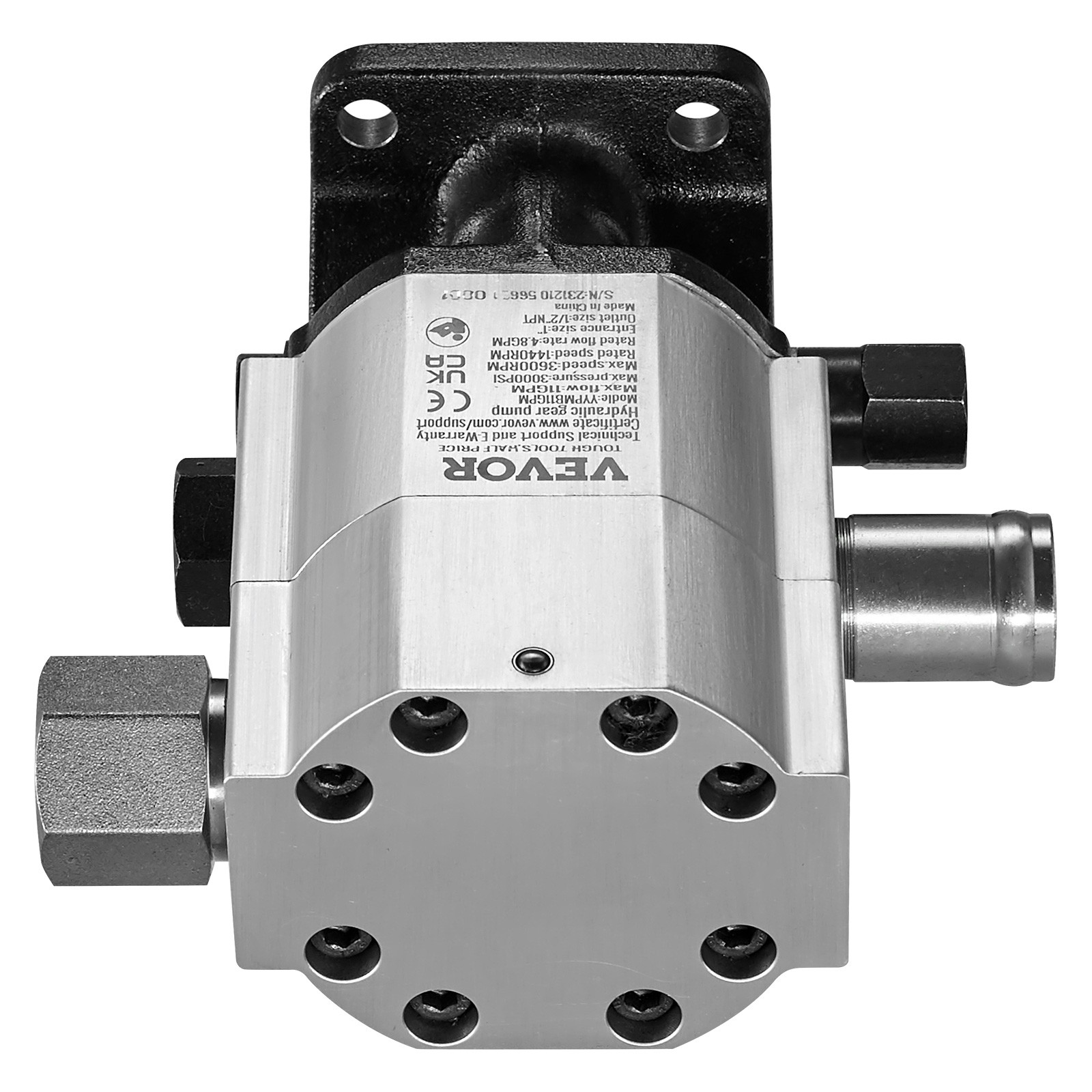 VEVOR Hydraulic Wood Log Splitter Pump 11GPM 2 Stage 3000PSI Hydraulic Gear Pump