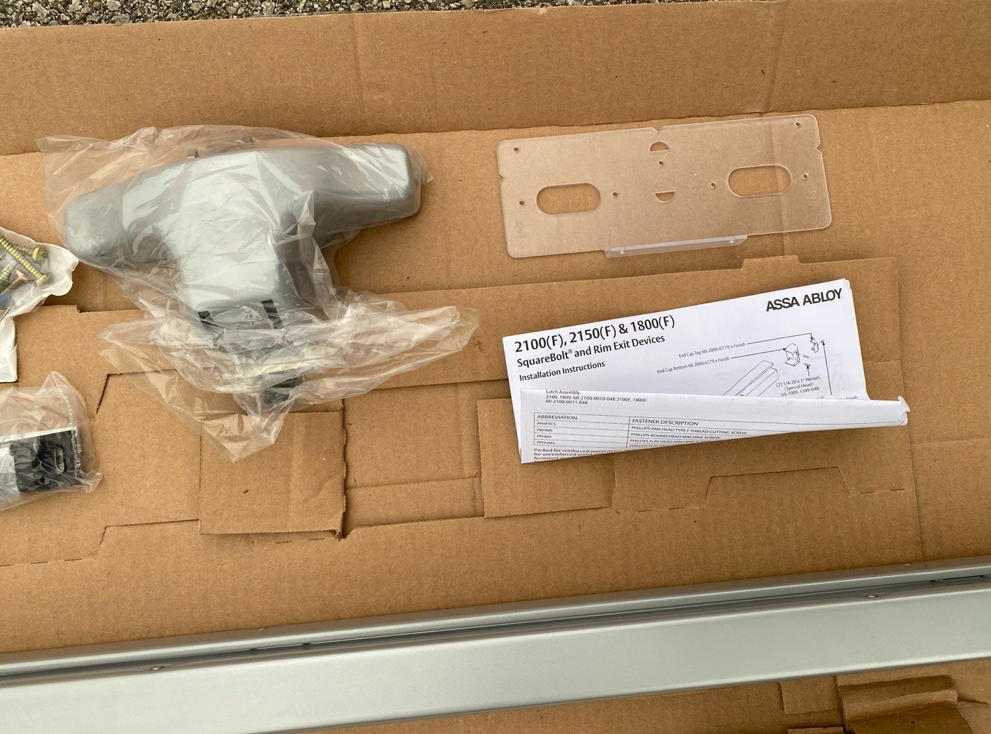 ASSA ABLOY ACCENTRA 2100-36 Exit Device Panic Bar Aluminum 36in Door