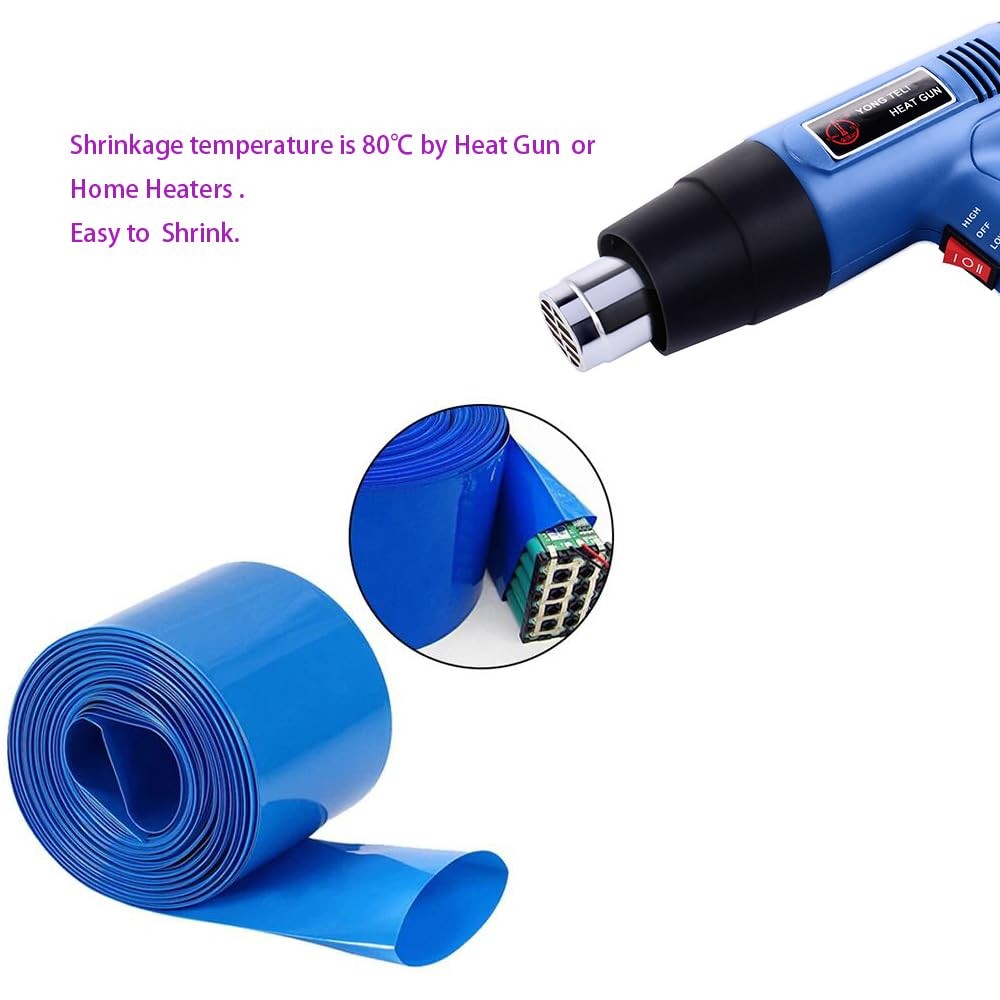 130mm(5.12in) Battery Heat Shrink Tubing 16.4ft Length, Heat Shrink Wrap for …