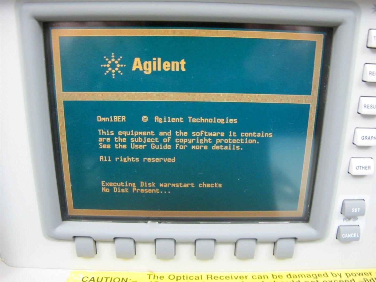 Agilent OmniBer 718 Communications Analyzer 37718A w/OPT 002,012,104,601