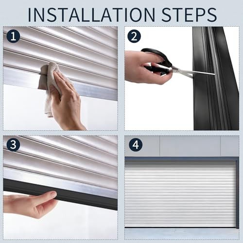 16.4 FT Universal Garage Door Bottom Seals, Weather Stripping Kit with U+O