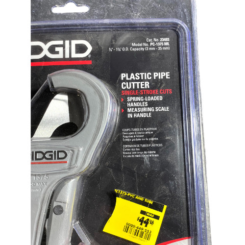 RIDGID 1/8″ to 1-3/8″ PVC and PEX Pipe Cutter with Multi-Layer Adapter PC-1375ML