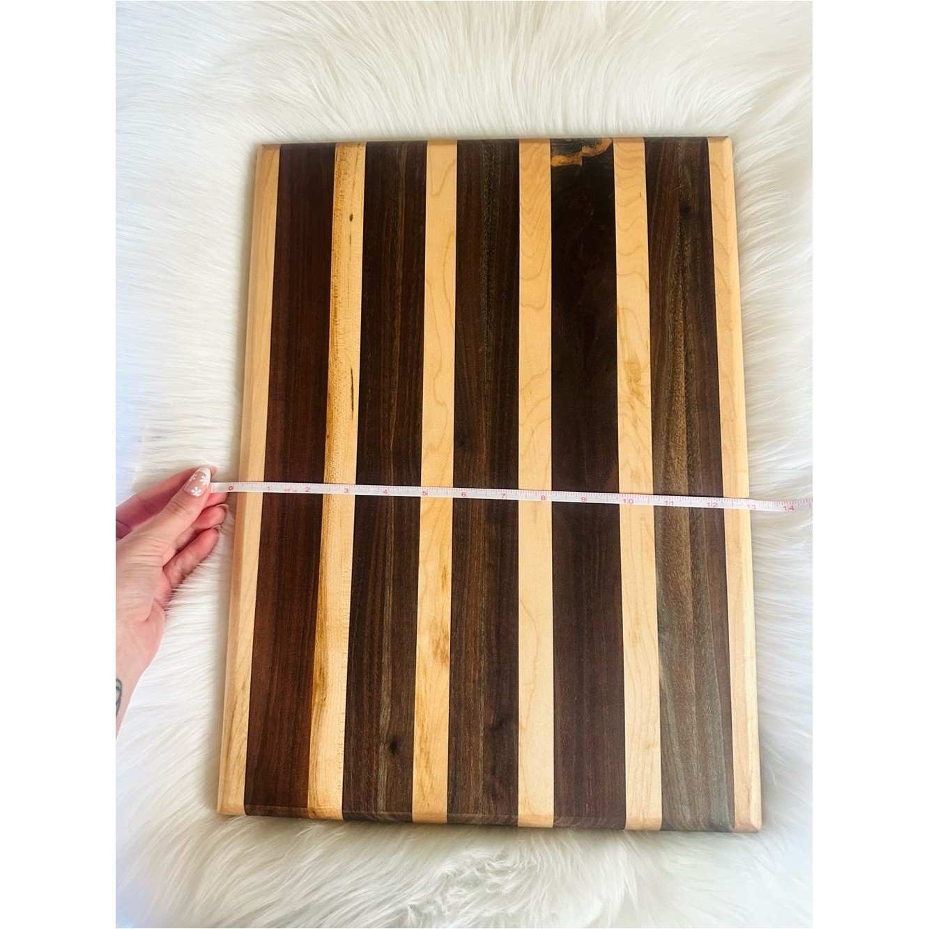Black Walnut & Maple Wood Cutting Board-Handmade