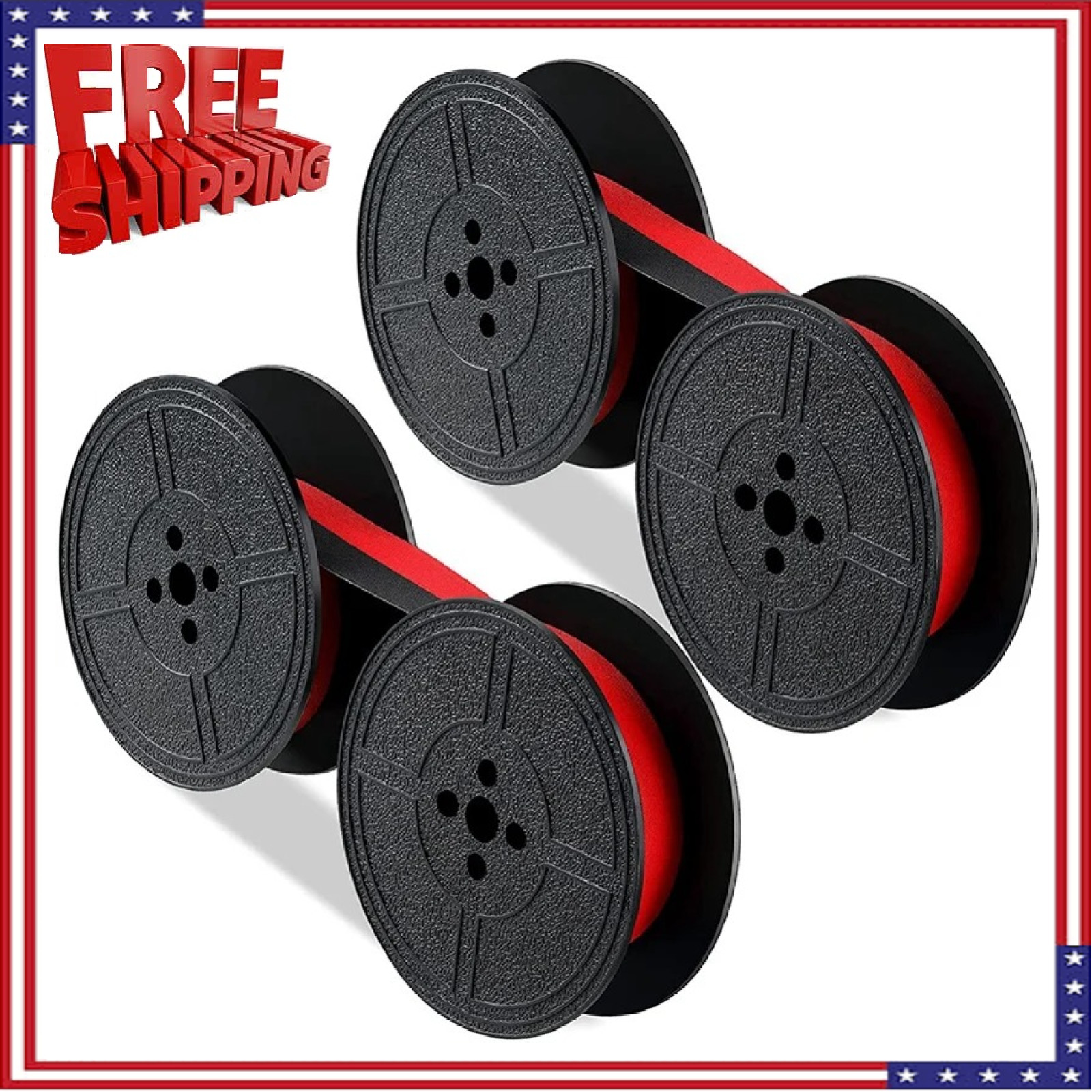 Universal Typewriter Ribbon Twin Spool Replacement Pack – Black Ink (2 Pcs)