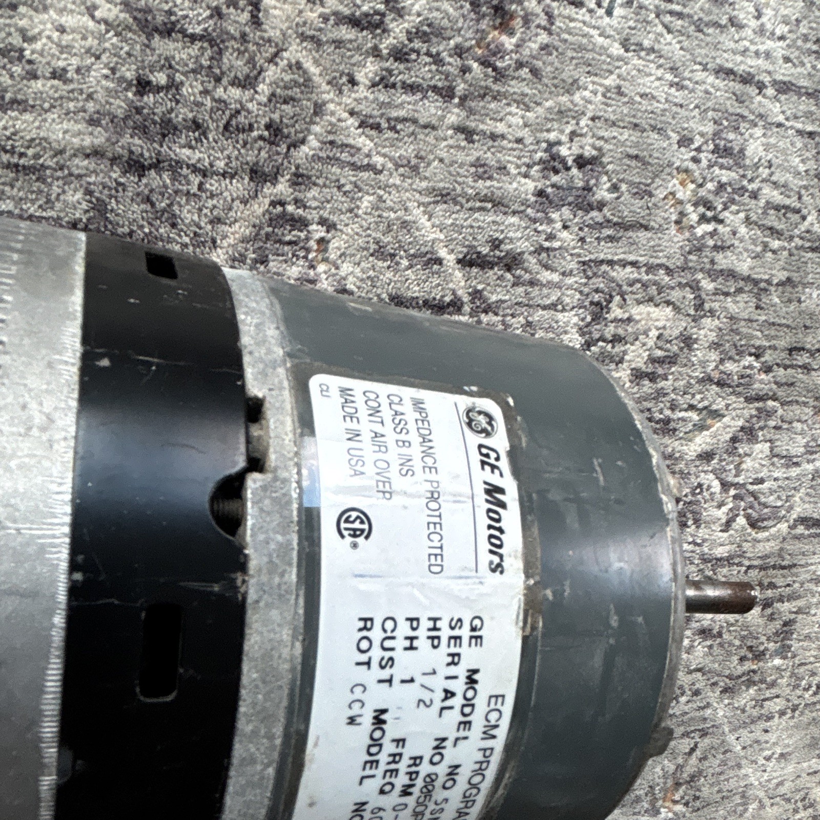 GE ECM 2.5 1/2HP 120/240V 1-Phase 7A Central Furnace Blower Motor 5SME39HL0303