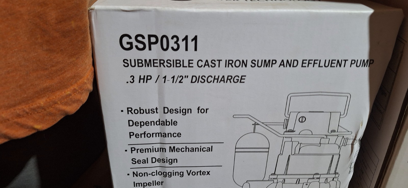 Goulds GSP0311 1/3HP Submersible Sump Pump 1/60-115v with float switch