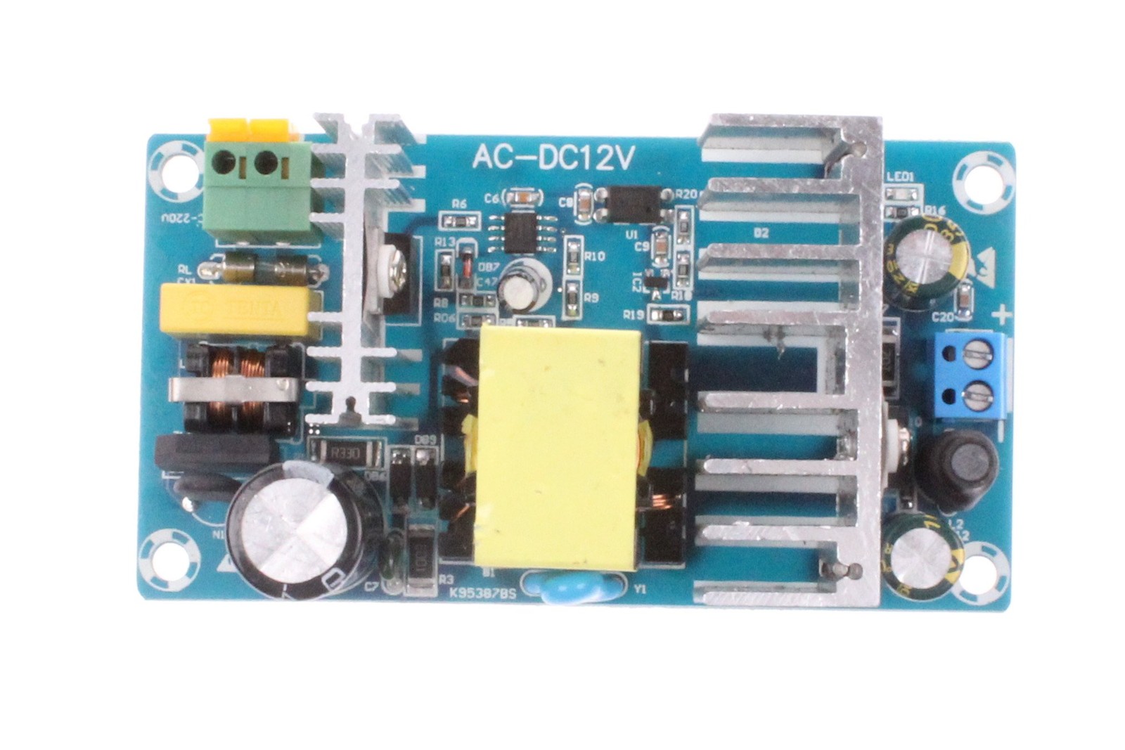 NOYITO AC to DC 12V 8A Isolated Power Supply Module 120V 8A, Blue