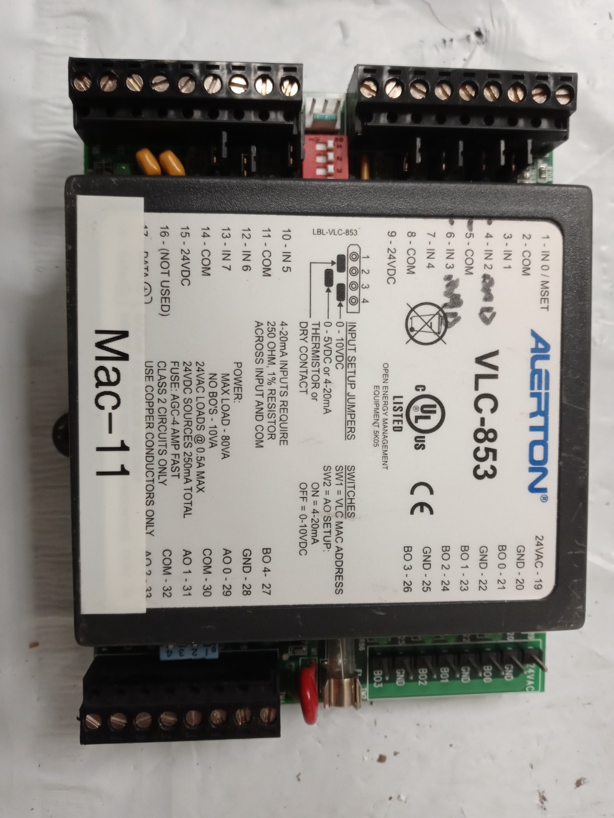 The Alerton BACtalk VLC-853 High-Performance BACnet Compliant Field Controller