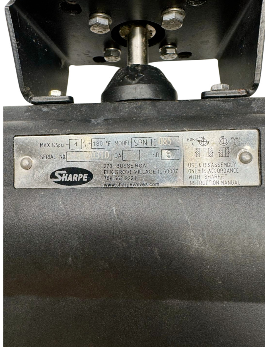 Sharpe SPNII085 Actuator w/SLXS4MH10 WT Limit Switch Indicator & 7019-9DB Coil