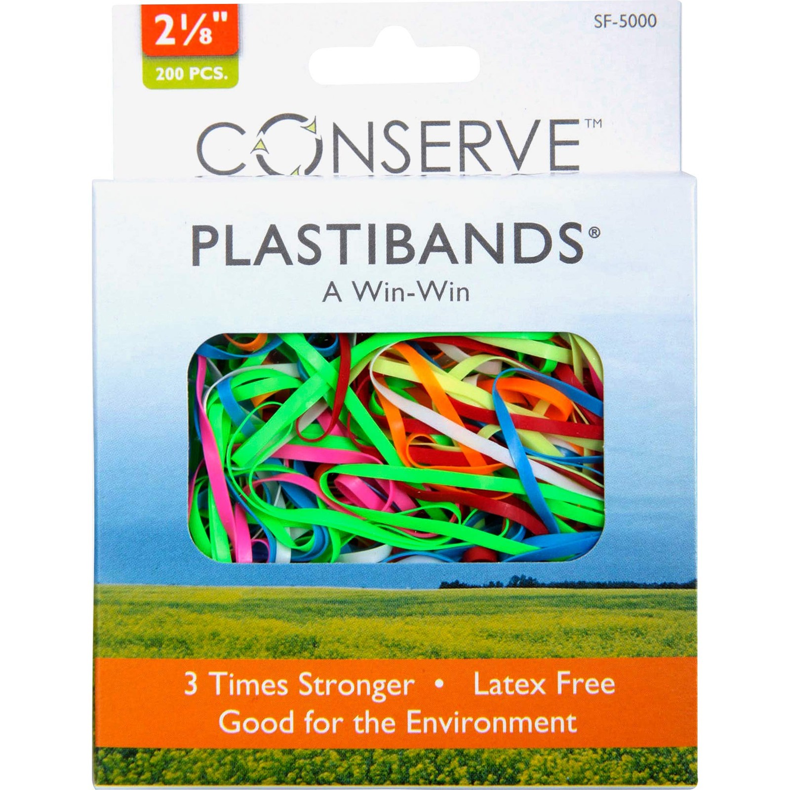 Assorted 2-1/8-Inch Plastibands, 200 Count, Ideal for Organizing and Crafts