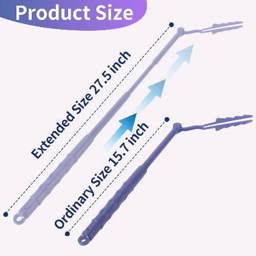 Replacement Duster Handle with Adjustable Length for Duster Refills, Blue