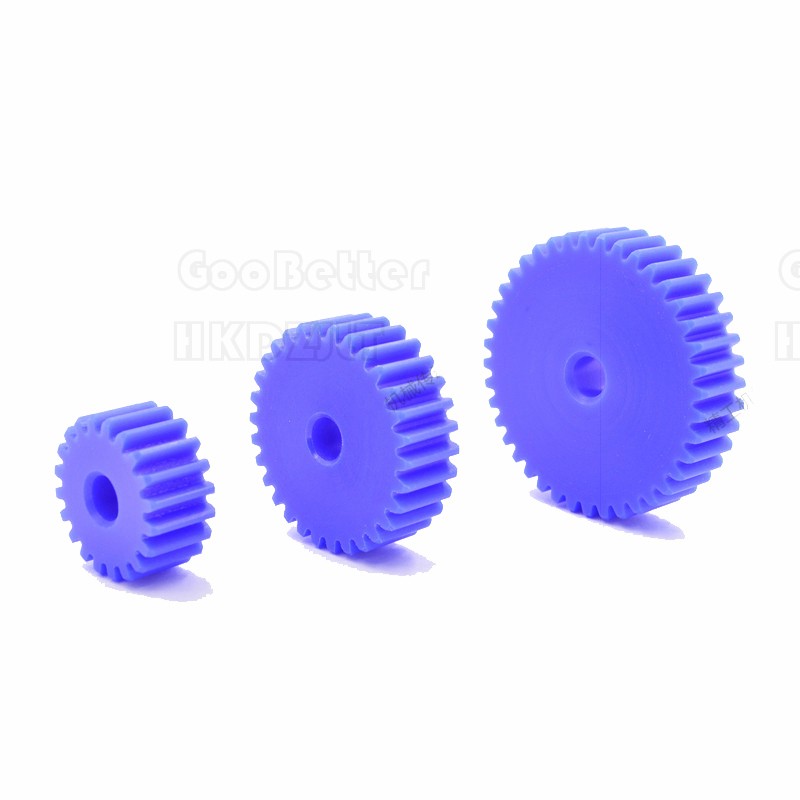 Blue Nylon Gear 1 Module Plastic Cylindrical Flat Spur Gear 12 Teeth – 160 Teeth