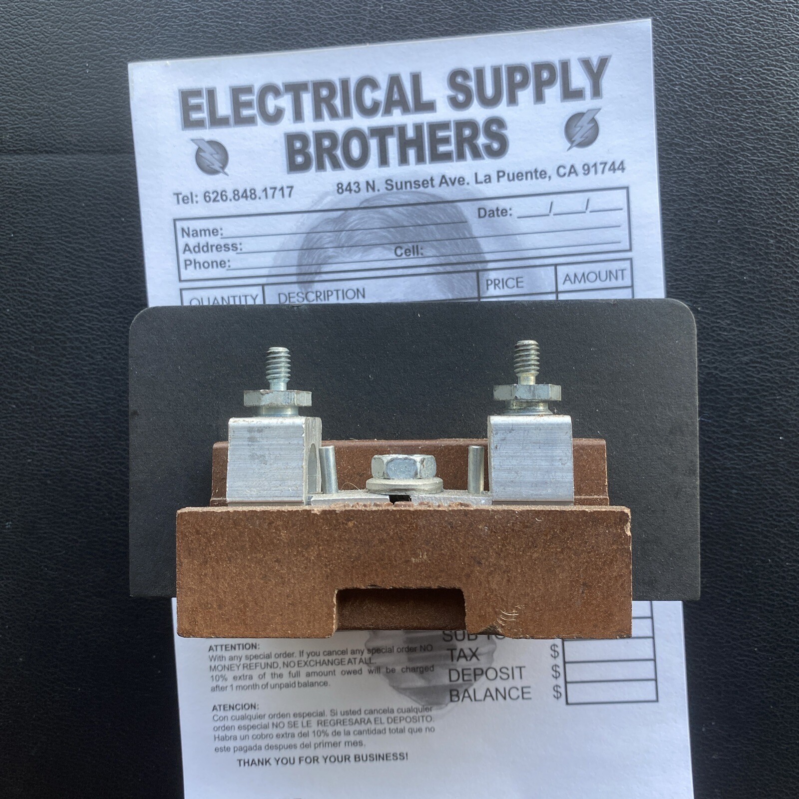 MILBANK TEST BLOCK 100 AMP ONLY ONE PS.
