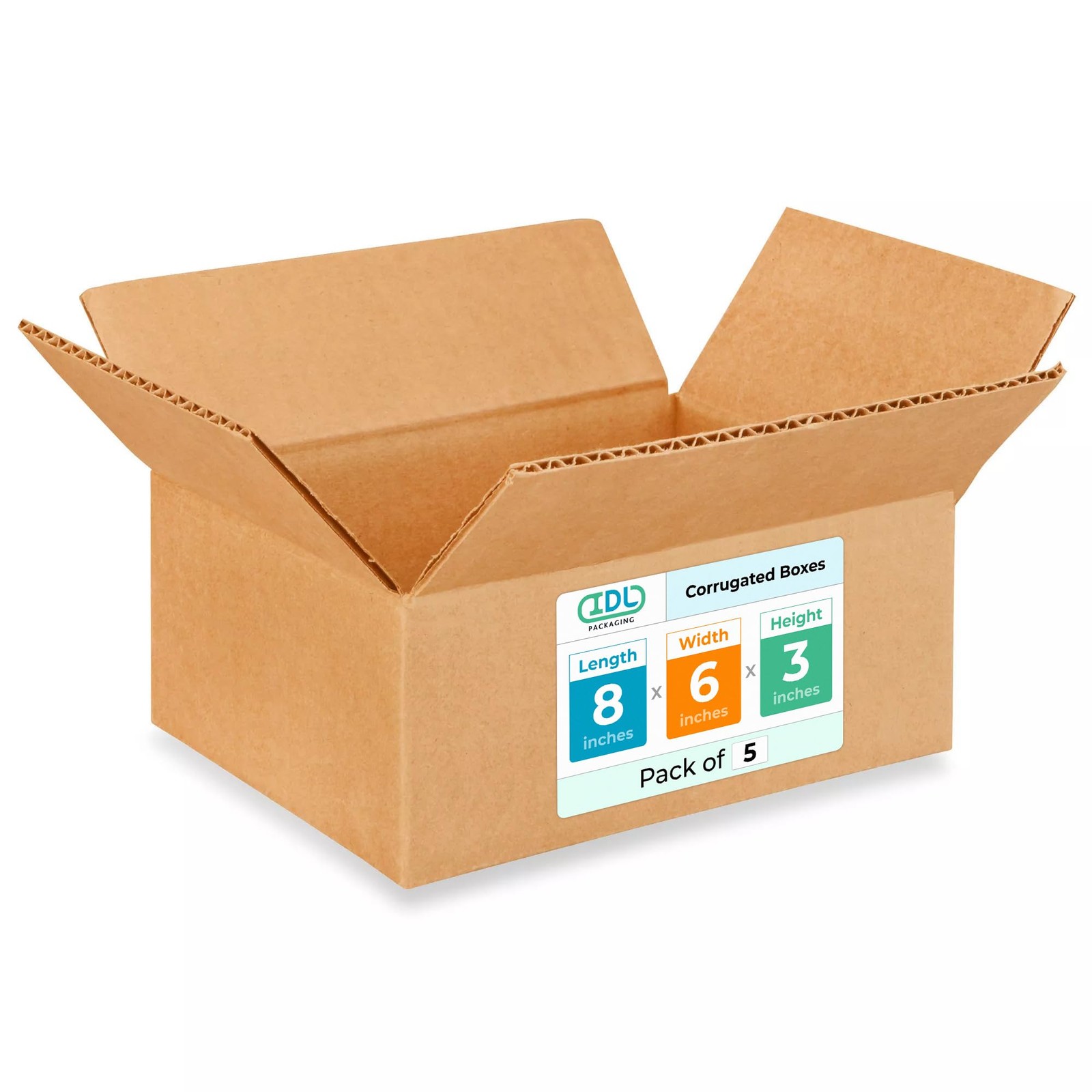 Small Moving & Shipping Boxes 8 x 6 x 3 inches (5-Pack) – Extra Strength 200 …