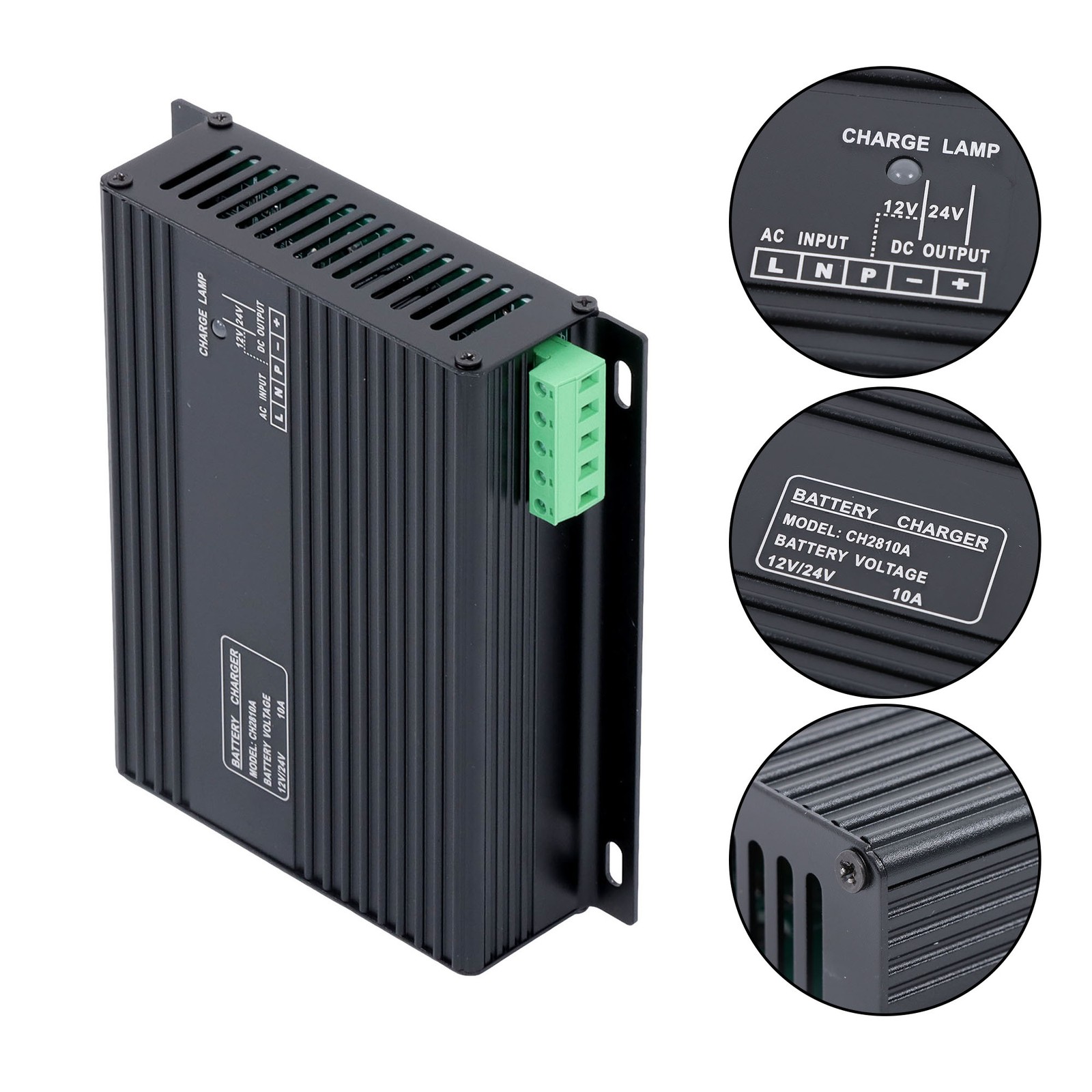 CH2810 12V/24VDC 10A Generator Diesel Automatic Battery Charger Voltage New