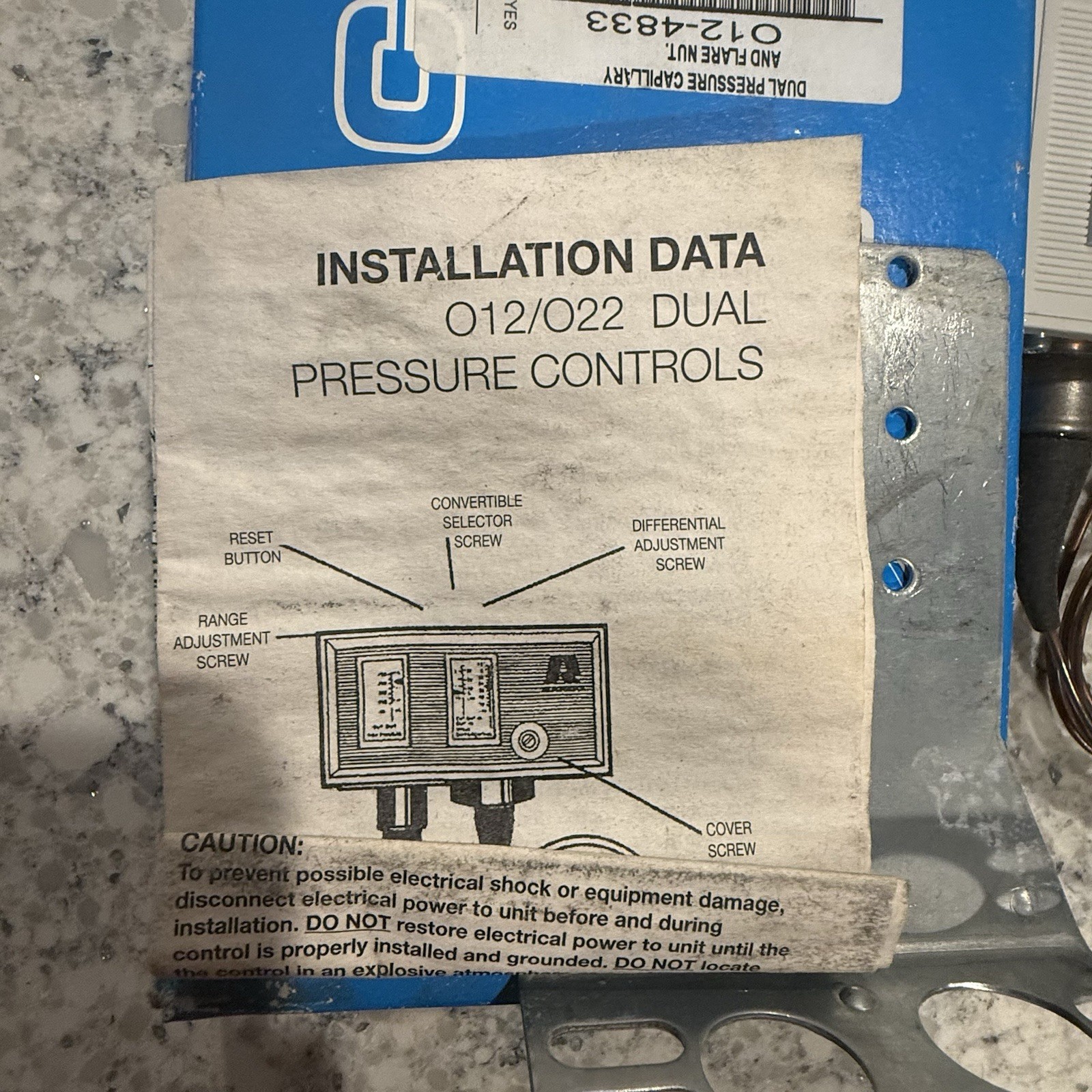 Ranco O12-4833 Compact Dual Pressure Control, 24/240 V