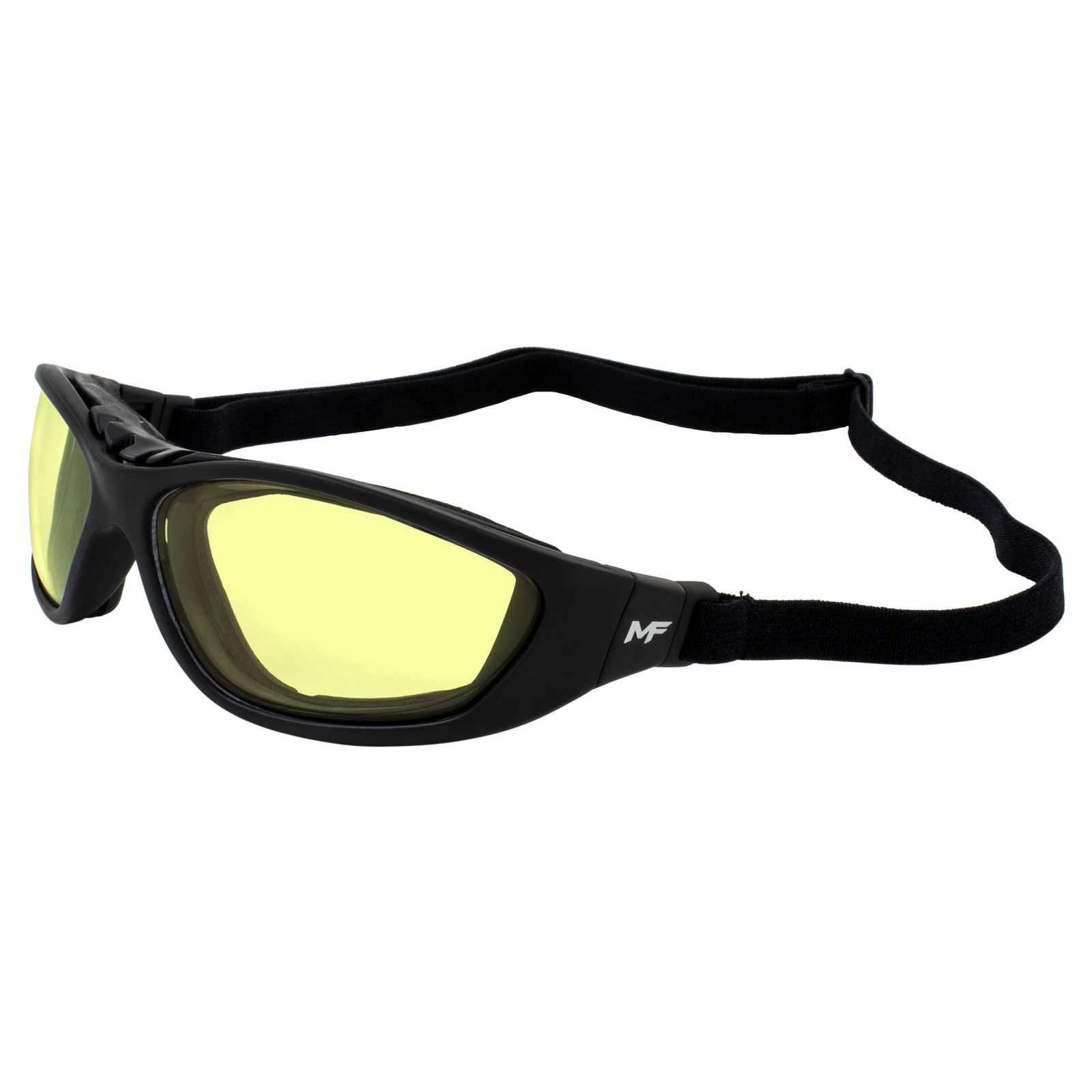 3 Pairs of MF Eyewear Patriot Padded Motorcycle Riding Safety Sunglasses Black