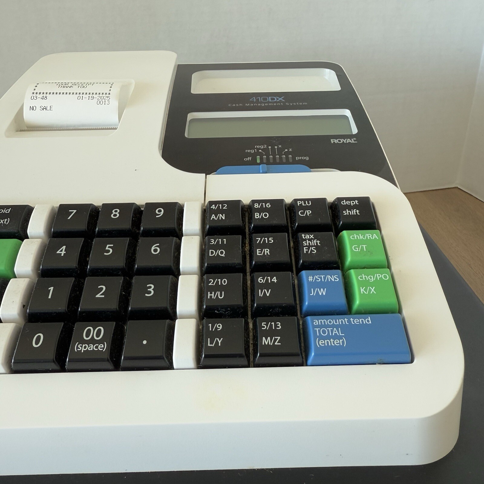 Royal Electronic Cash Register Royal 410DX Cash Management System NO KEY