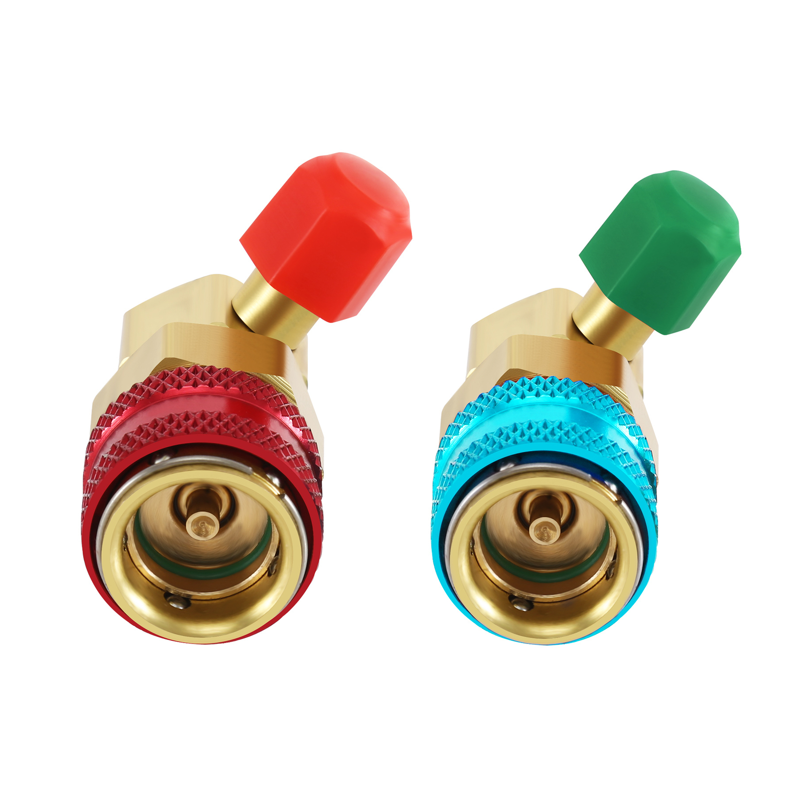 2x R134a Low High Quick Connector Adapter Coupler Auto A/C Manifold Gauge HVAC